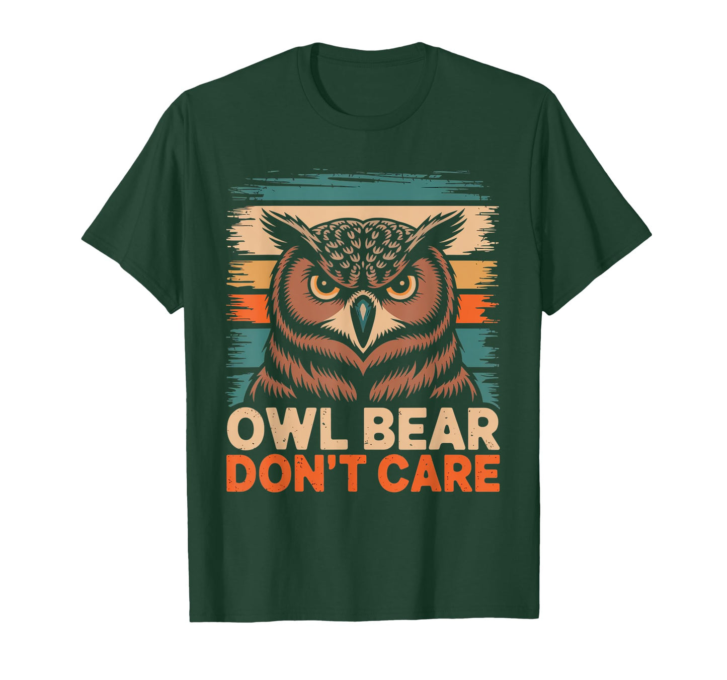 Vintage Owlbear Don't Care Bird Watching T-Shirt