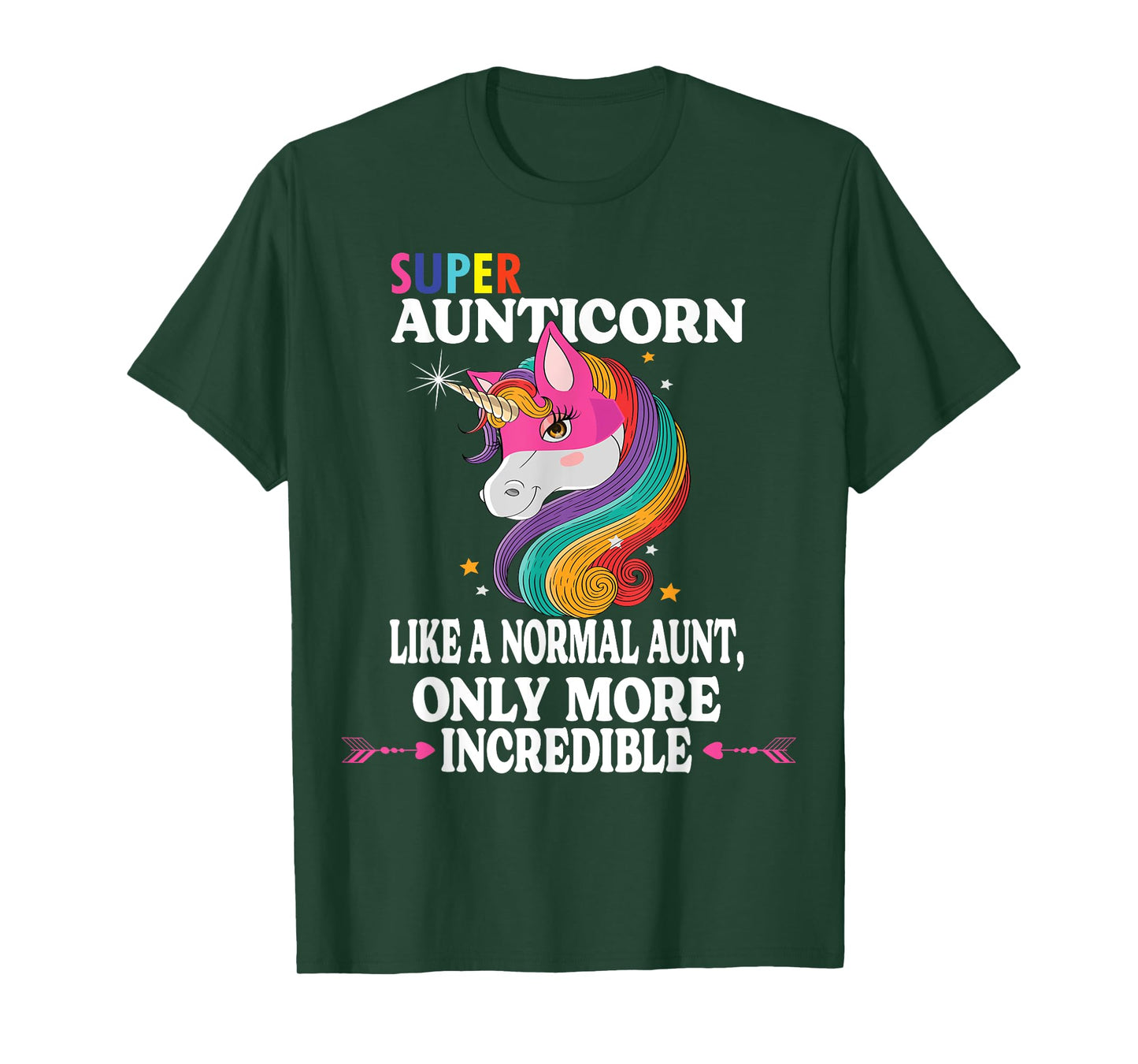 Kawaii Unicorn Outfit Cute Aunt Auntie Stuff Super Aunticorn T-Shirt