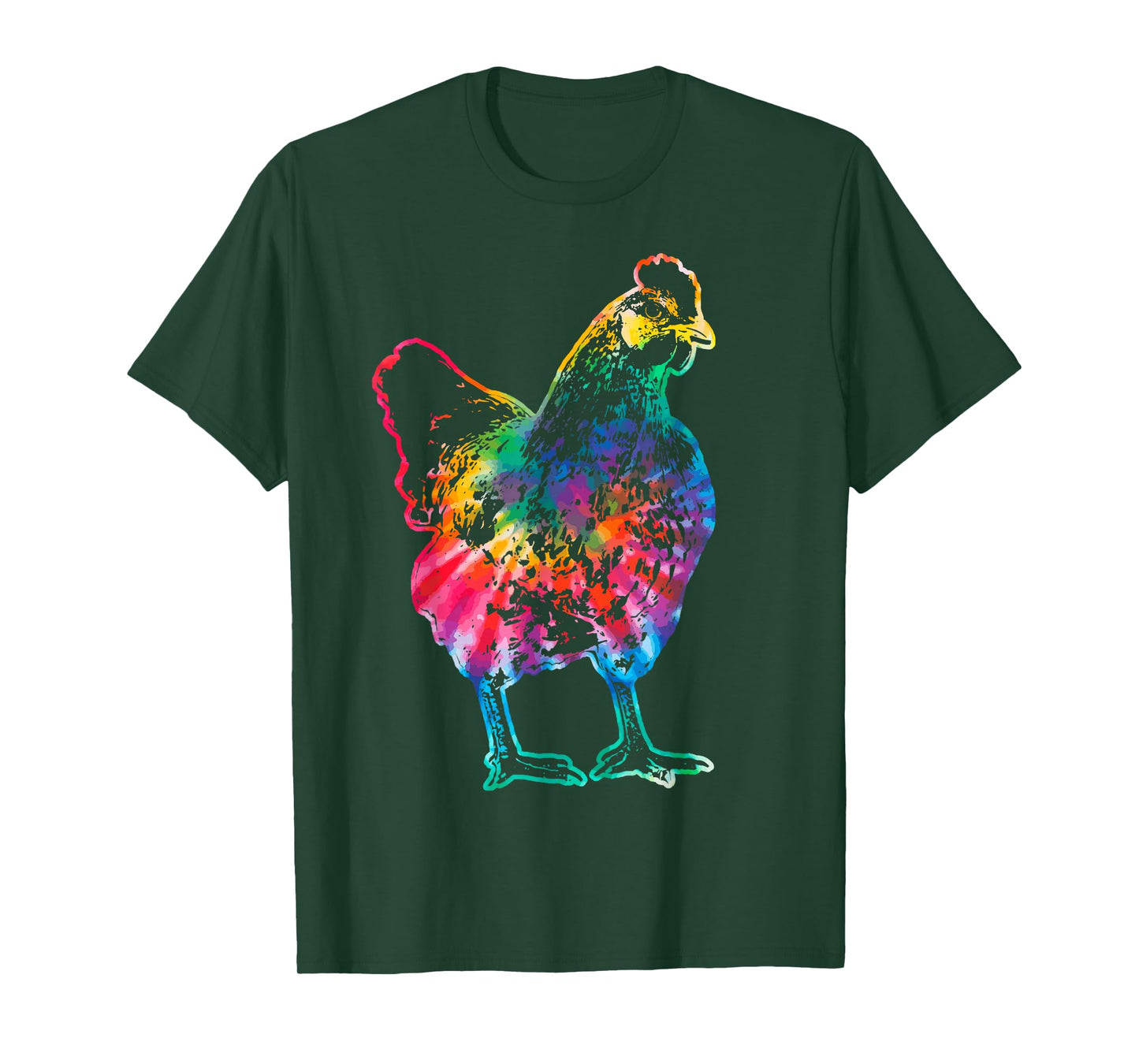 Chicken Tie Dye Hippie Poultry Farmer Farm Vintage Gift T-Shirt
