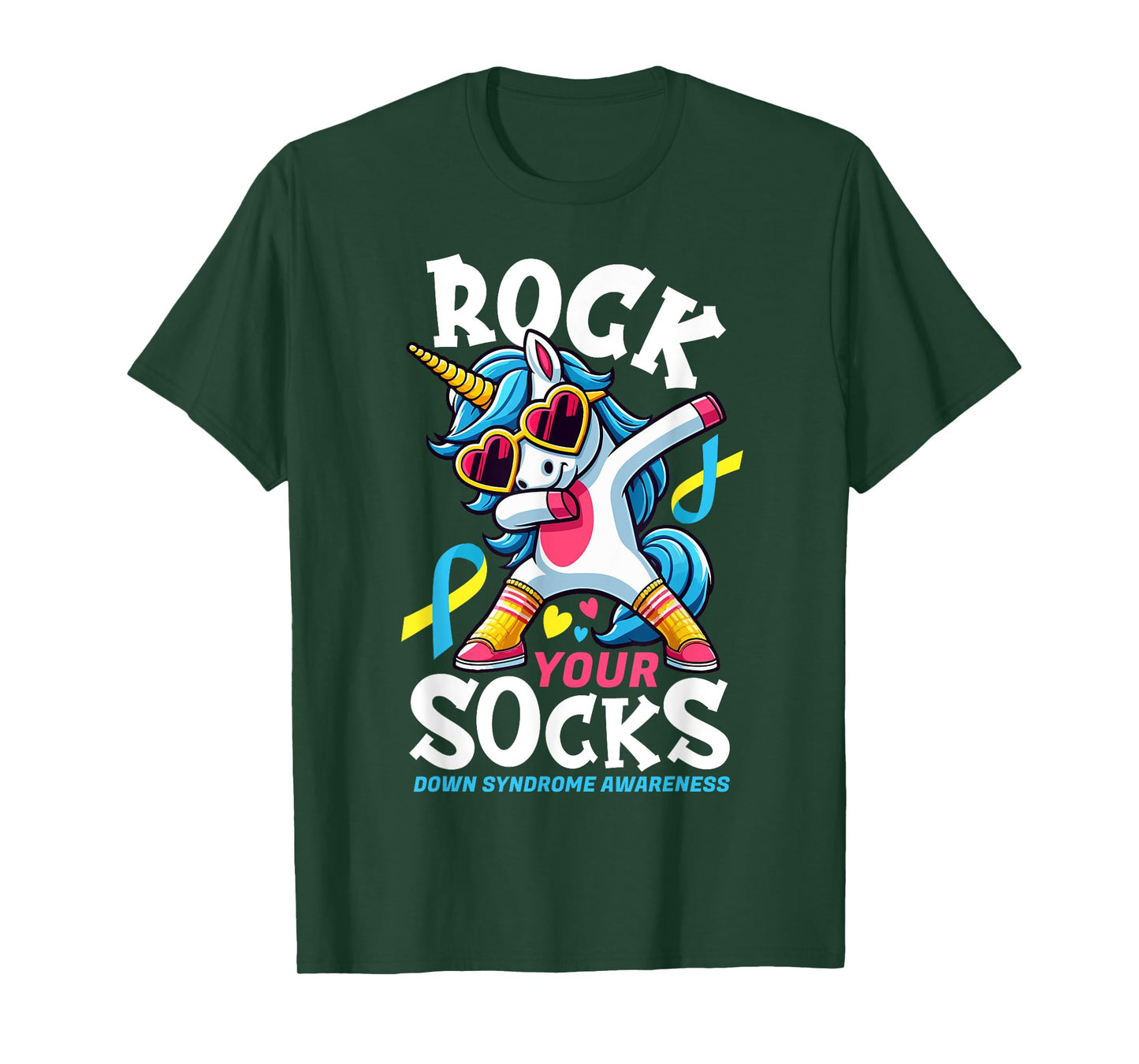 Rock Your Socks Down Syndrome Awareness Day Unicorn WDSD T-Shirt