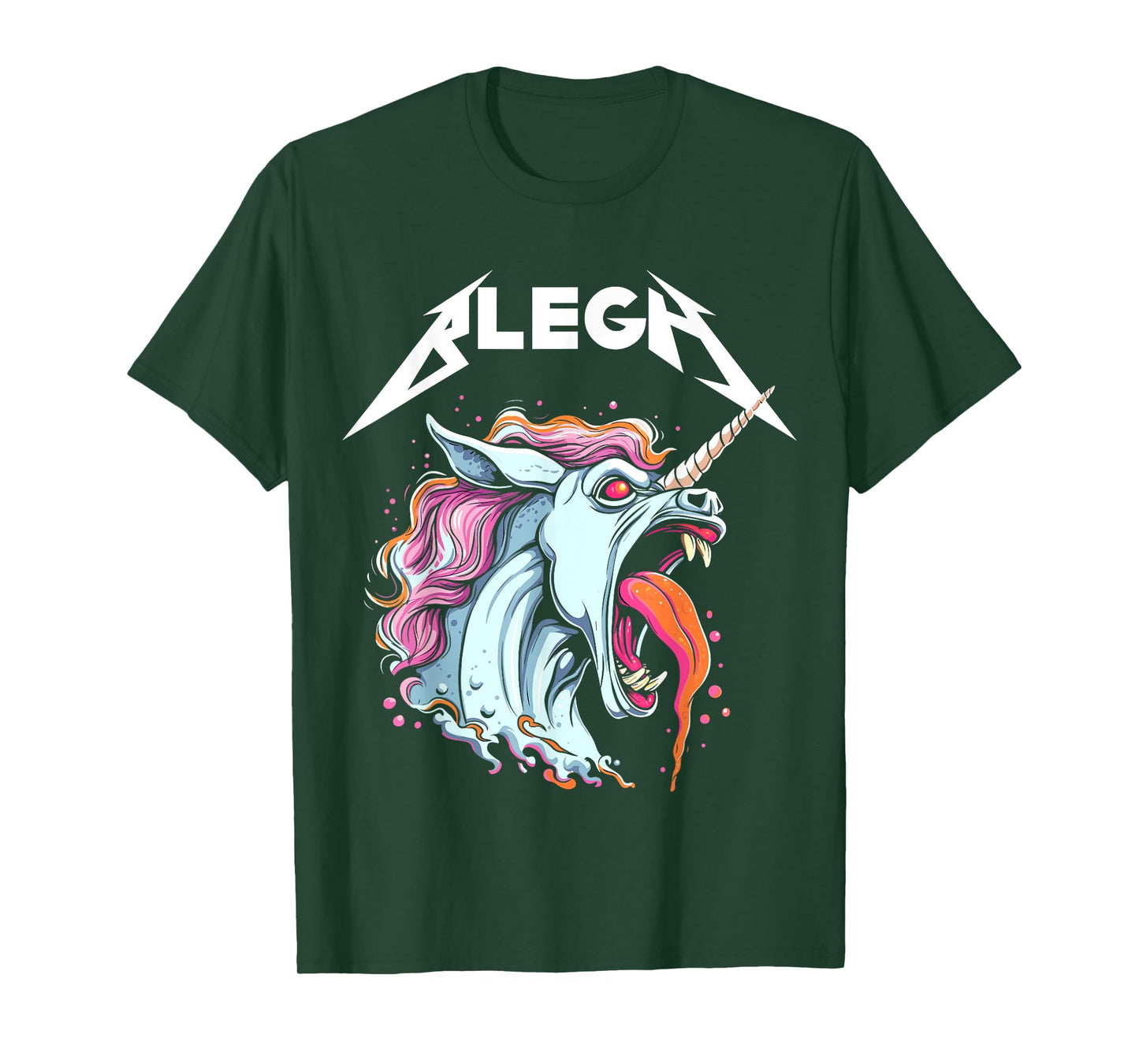 Live Laugh Blegh Bleghssed Heavy Metal Metalcore Unicorn T-Shirt
