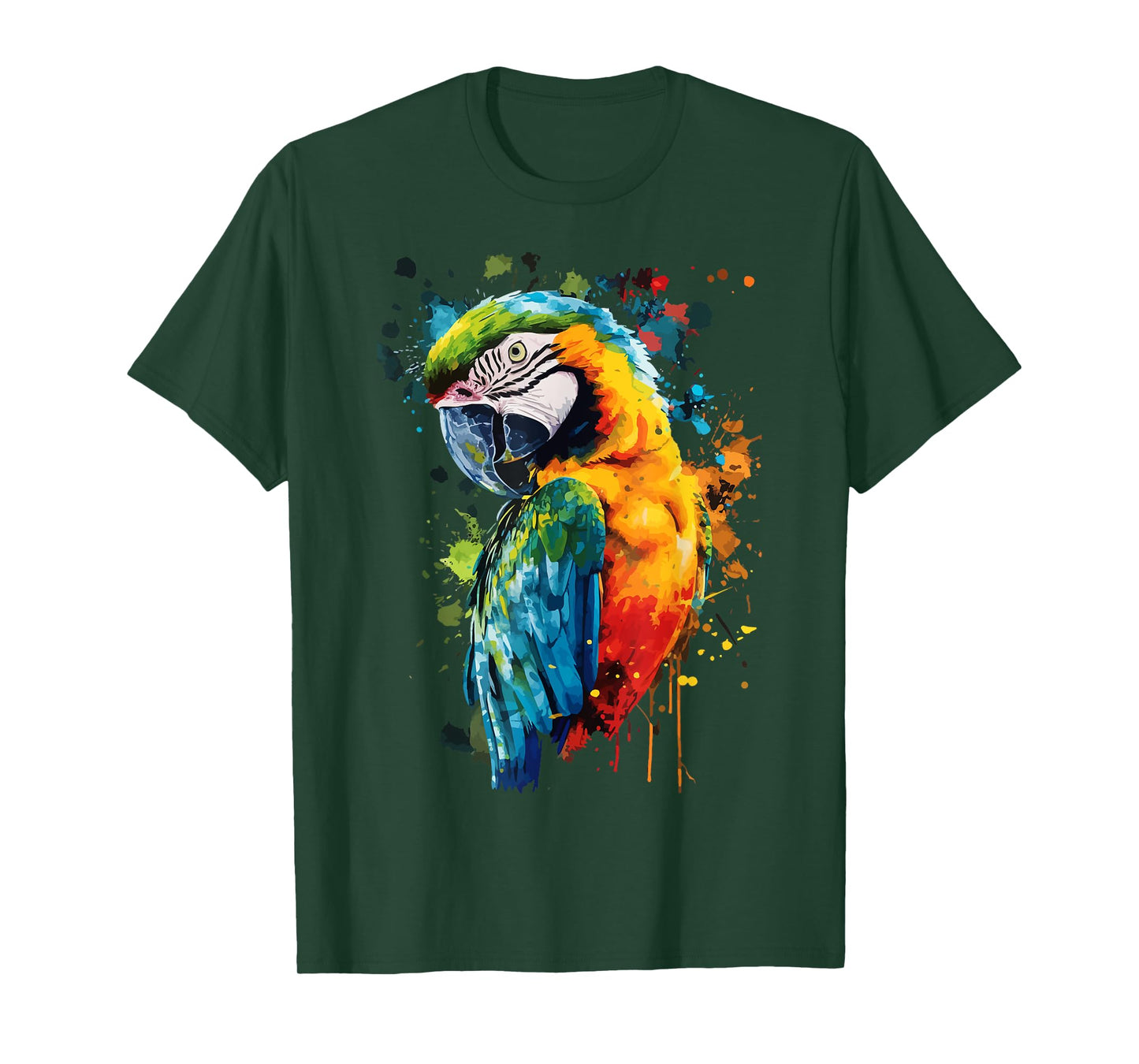 Colorful Parrot Watercolor T-Shirt