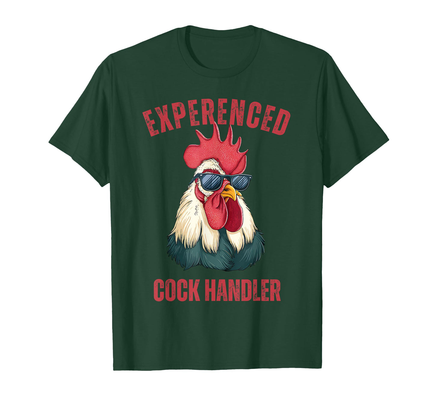 Experienced Cock Handler Funny Chicken Rooster Adult Meme T-Shirt