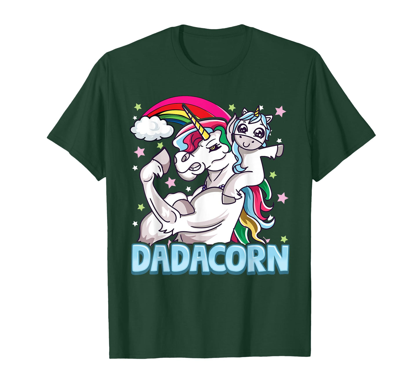 Dadacorn Dad Funny Unicorn Dad Papacorn Dadicorn T-Shirt