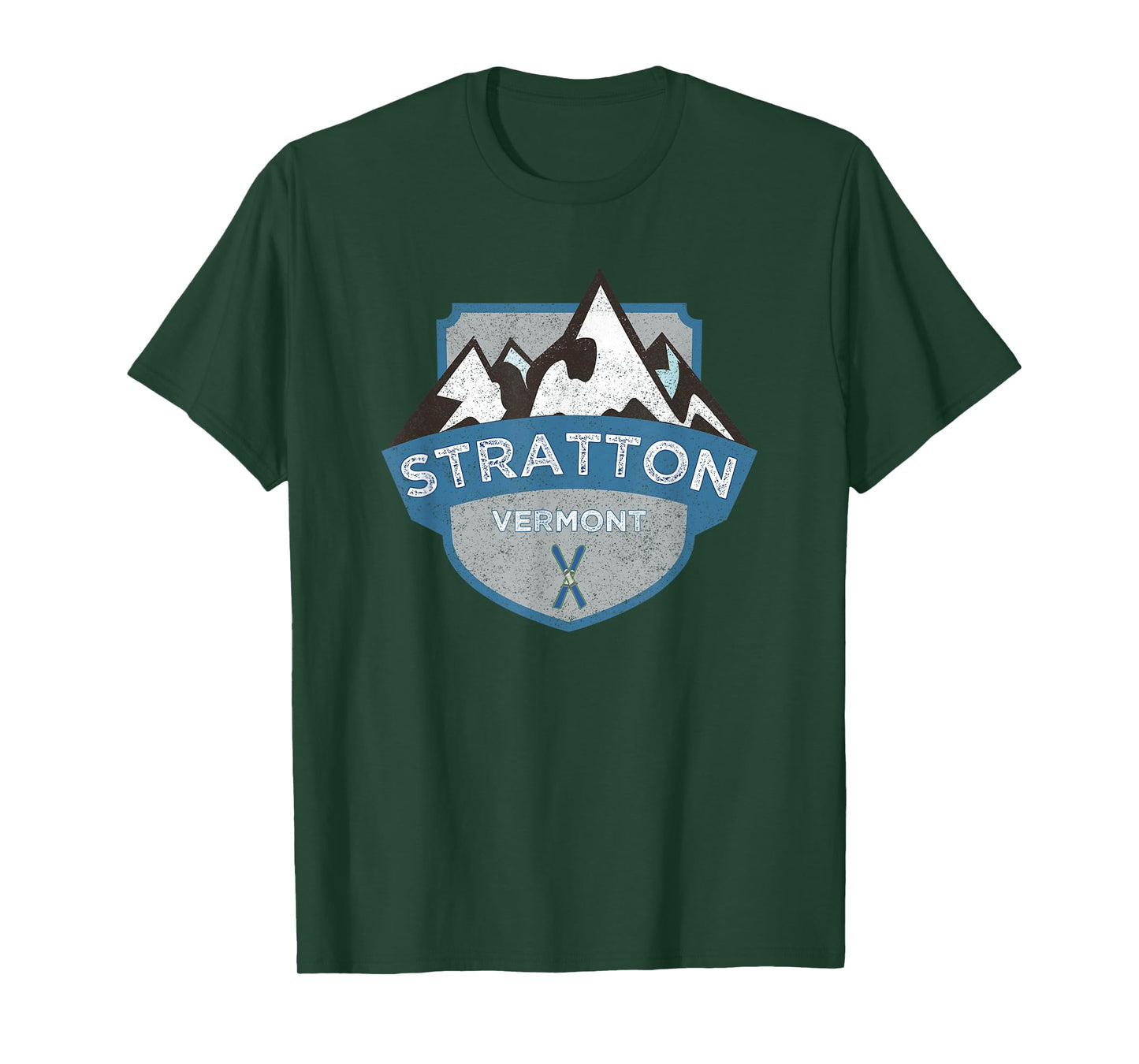 Vintage Stratton, Vermont Illustration / Retro Logo Ski T-Shirt