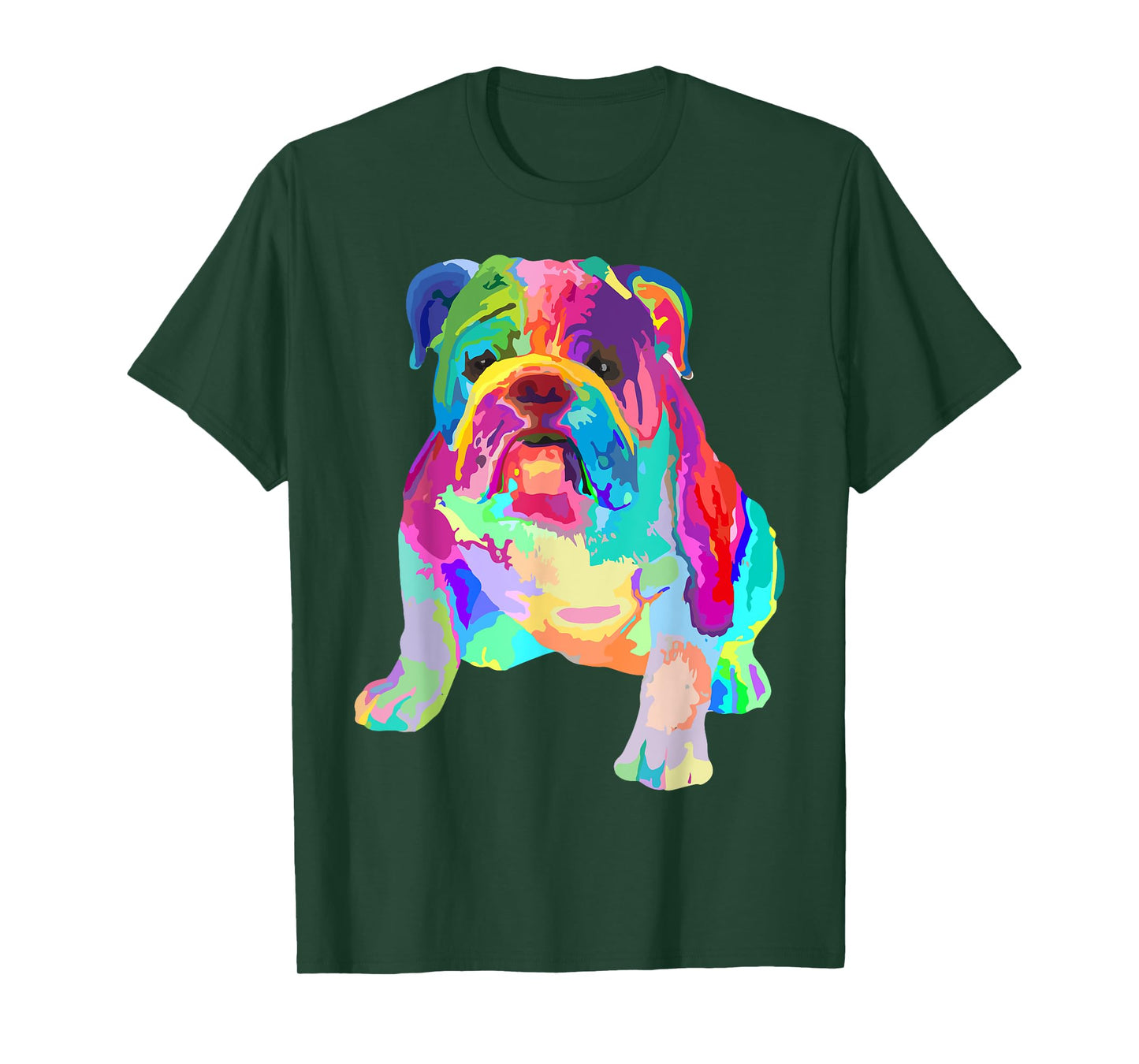 Dog Lover Gifts Womens Colorful Cool English Bulldog Mens T-Shirt