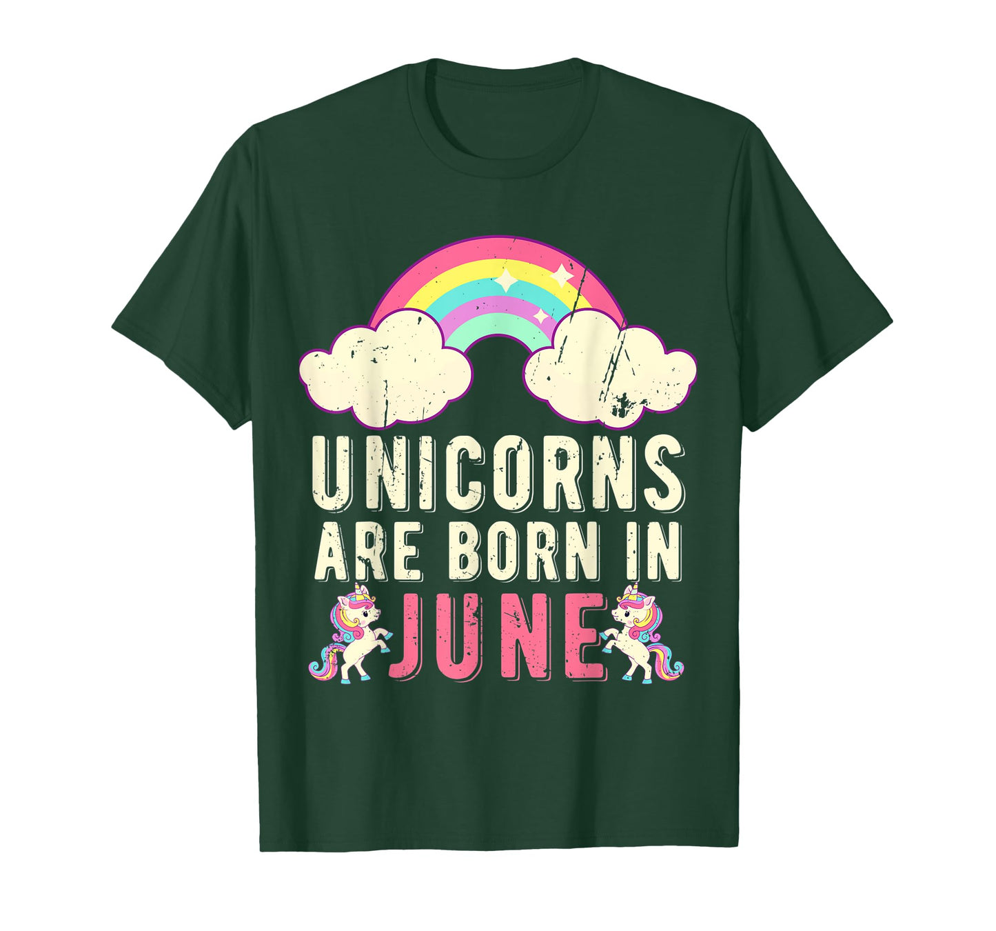 June Birthday Party Cute Unicorns Are Born In June T-Shirt