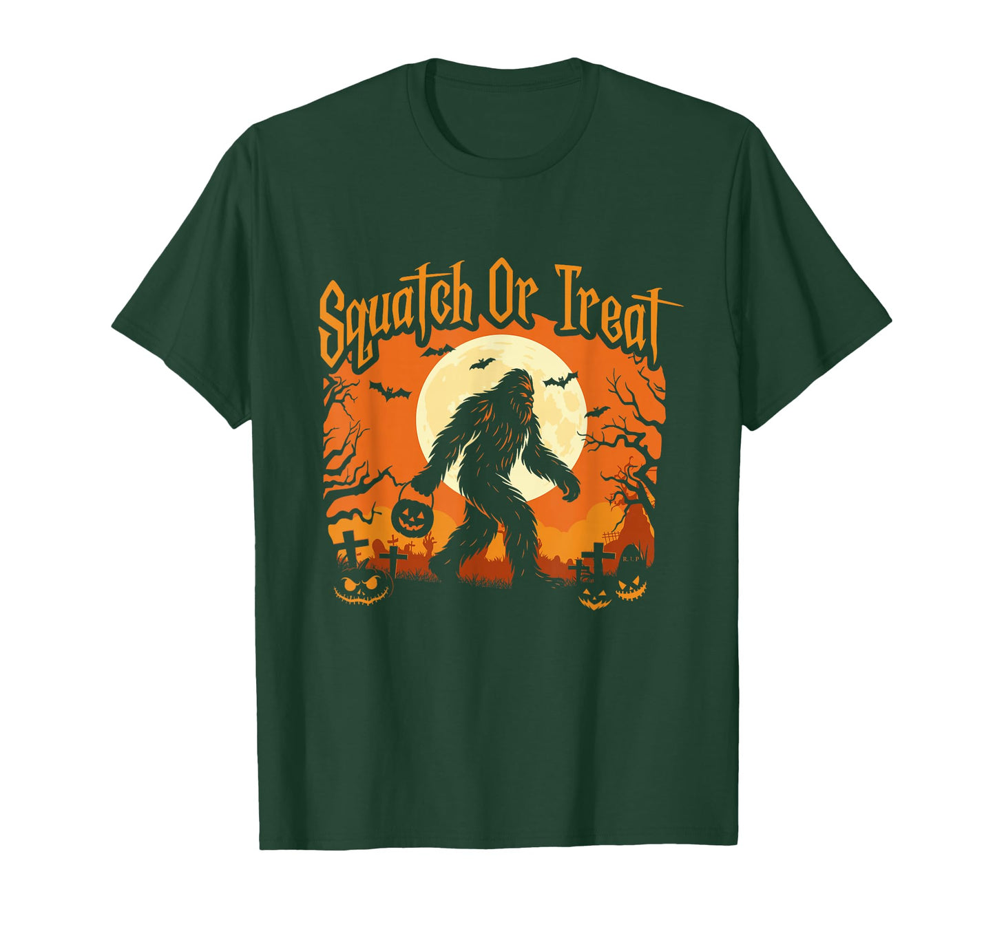 Squatch Or Treat - Spooky Bigfoot Halloween Sasquatch T-Shirt