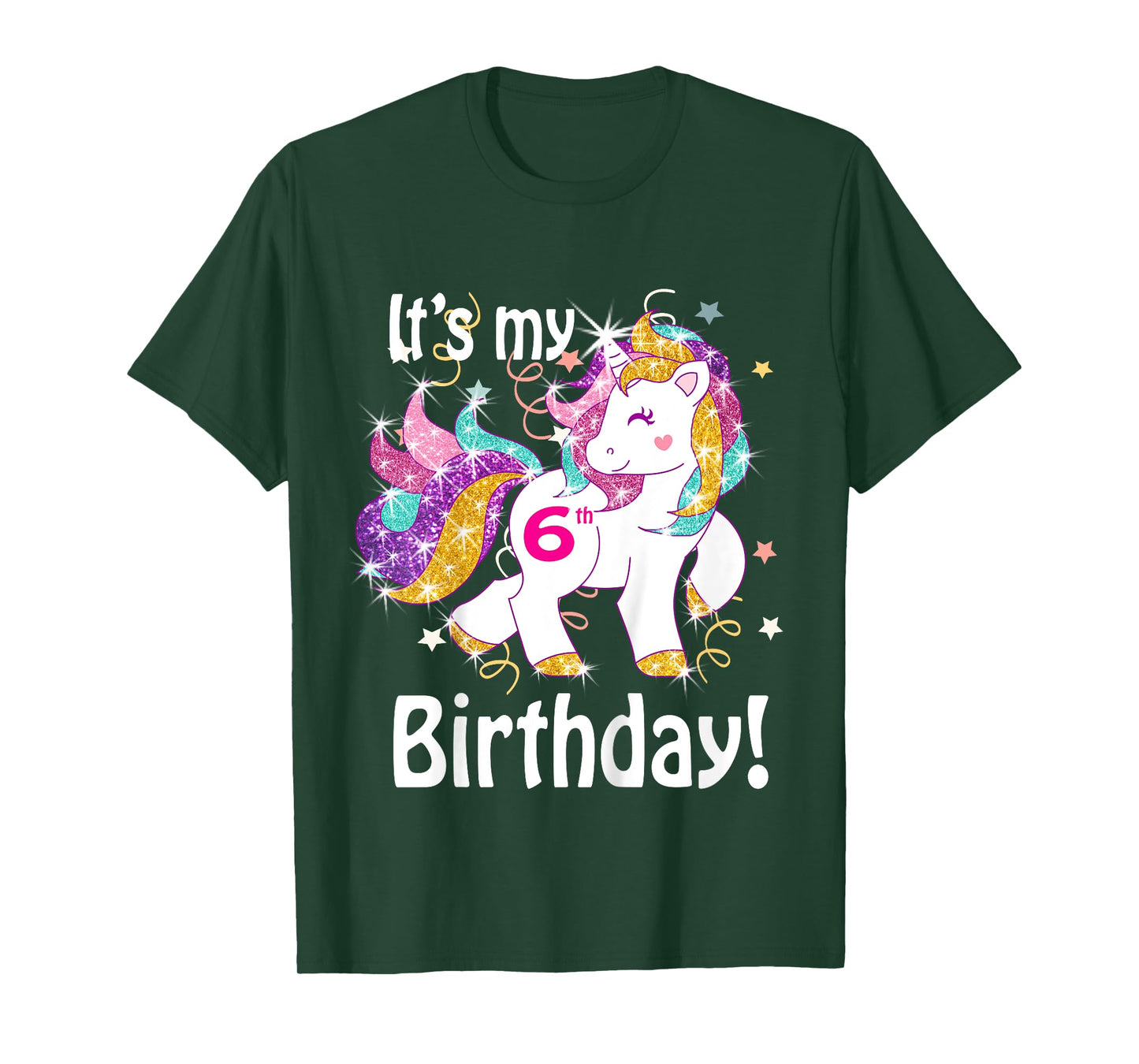 Its my 6th birthday Unicorn (6 Year Old) Shirt Girls T-Shirt