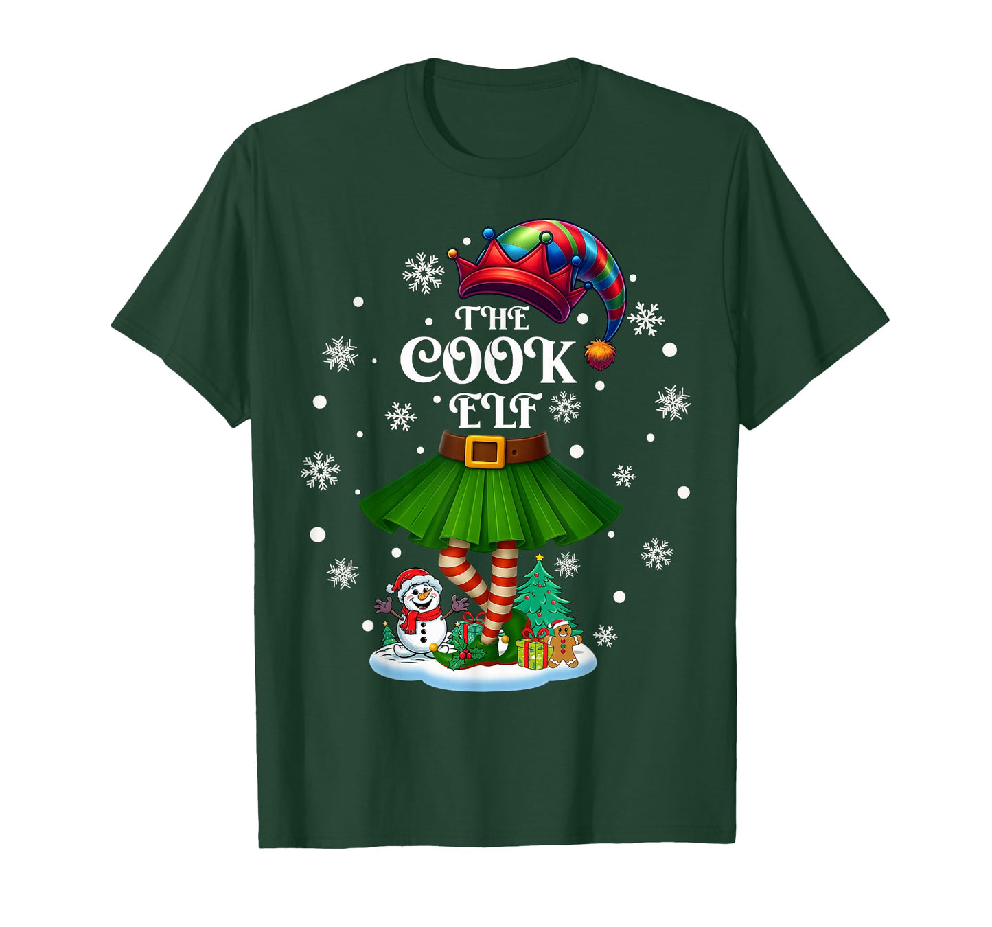 Cook Elf Squad Xmas Women Girls Mom Christmas Family T-Shirt