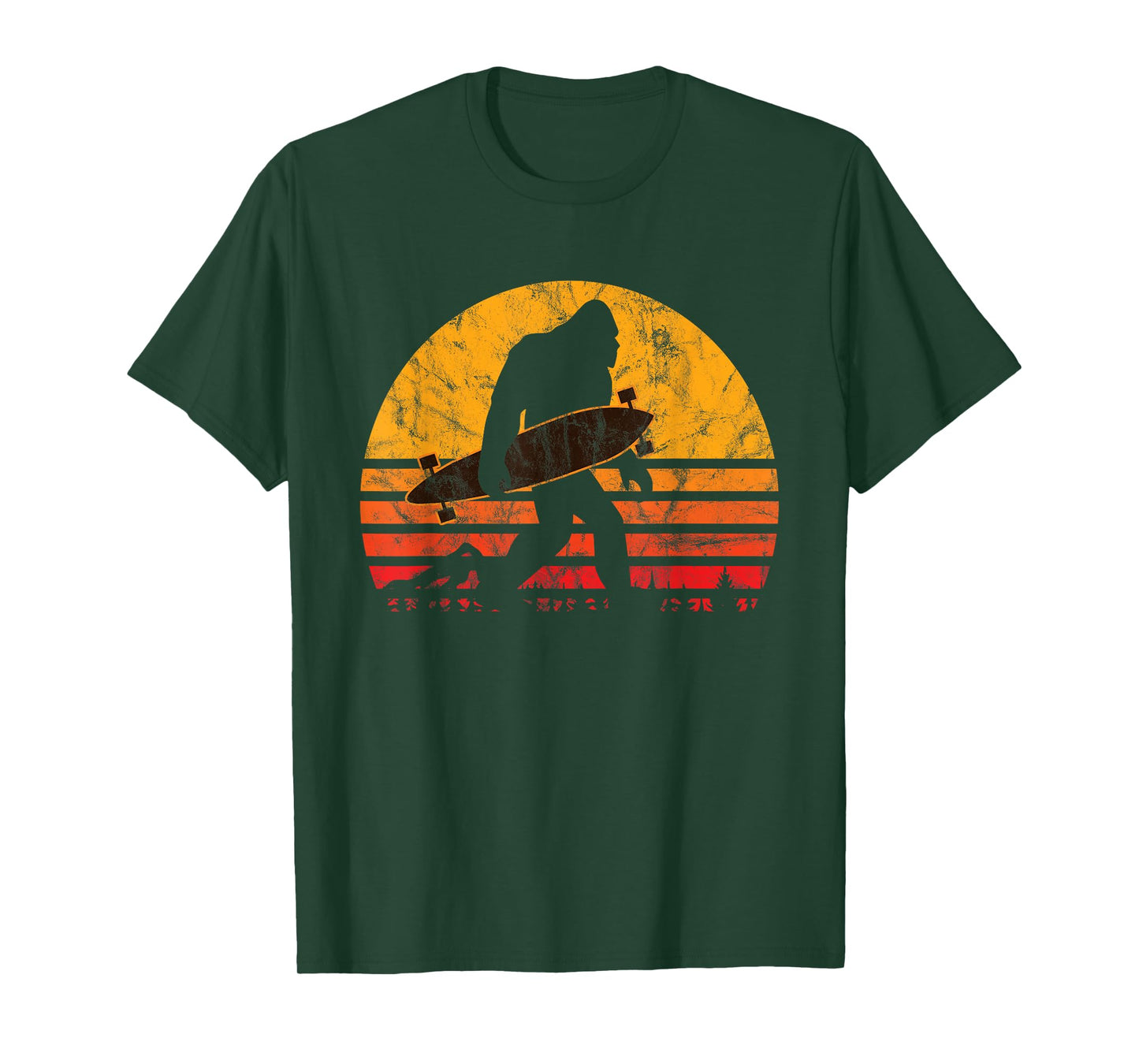 Longboard Bigfoot Skateboard & Sasquatch Fans Boys T-Shirt