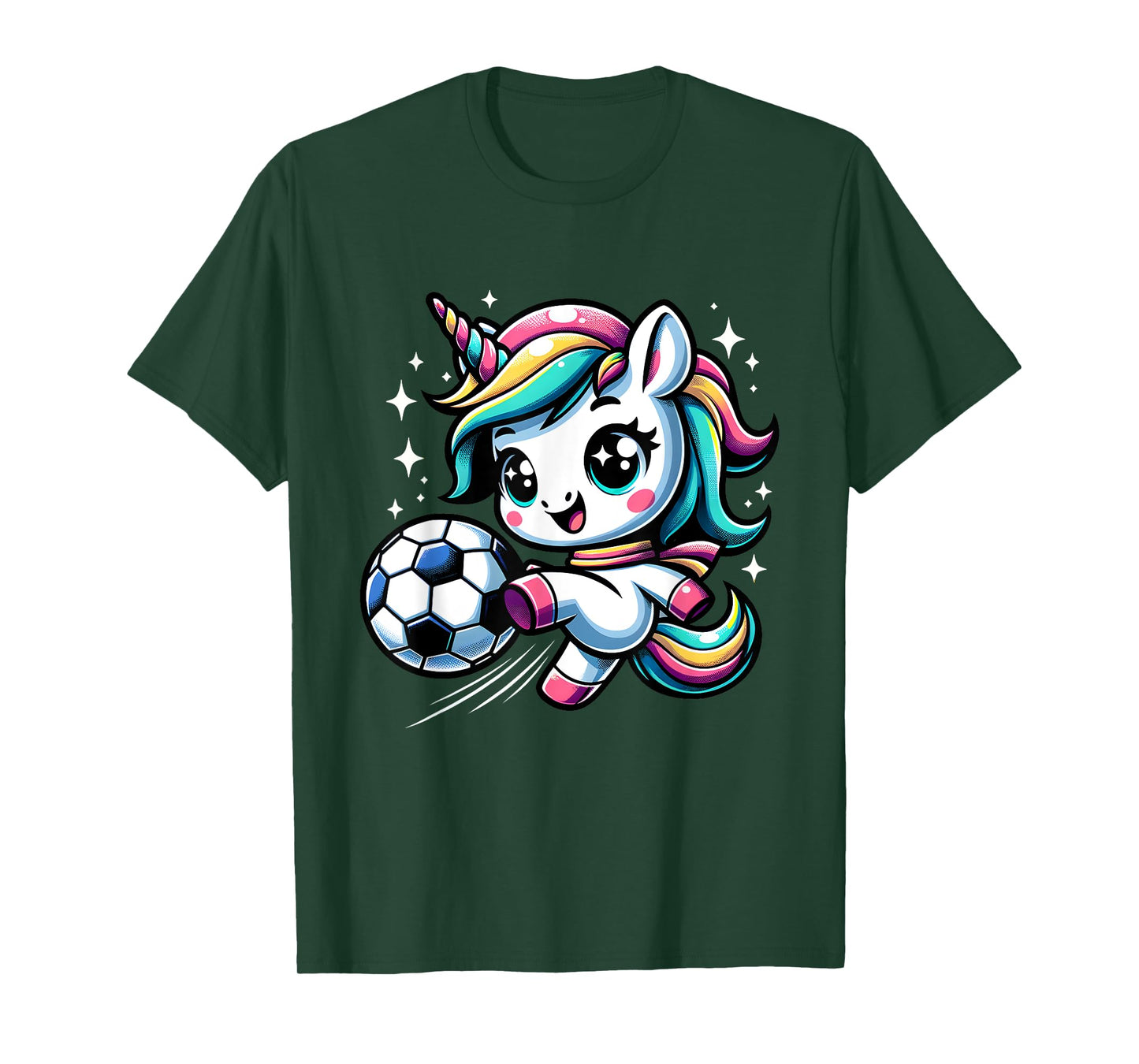 Cute Unicorn Playing Soccer T-Shirt
