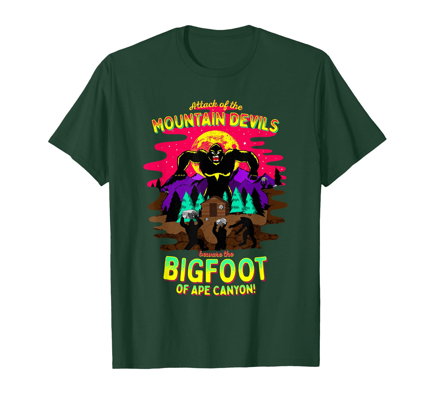 Bigfoot Battle of Ape Canyon Mt St Helens 1924 Retro Cryptid T-Shirt