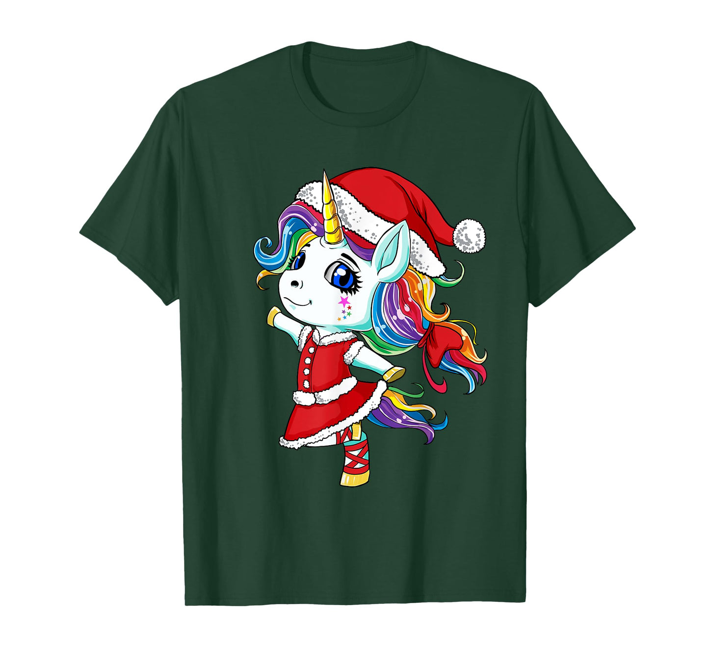 Unicorn Santa Claus Christmas Unicorns Girls T-Shirt