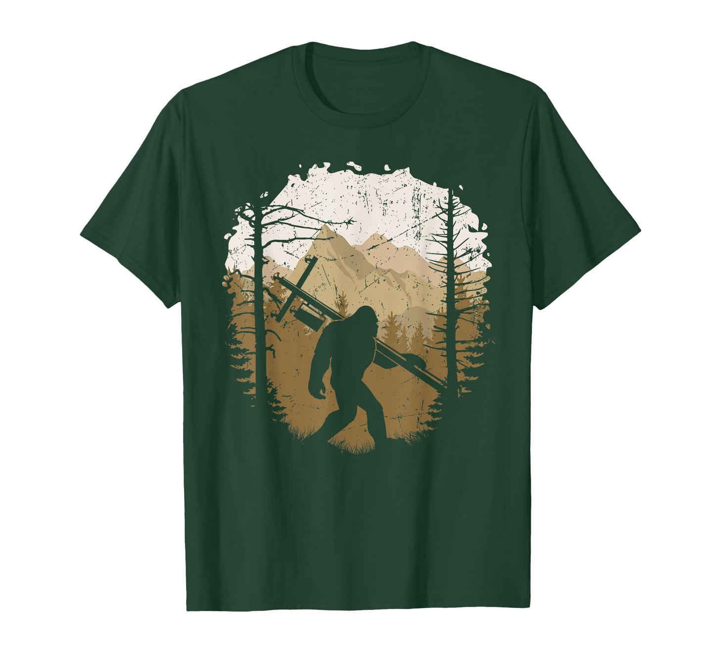 Funny Bigfoot Lineman Power Electrician Sasquatch Lineworker T-Shirt