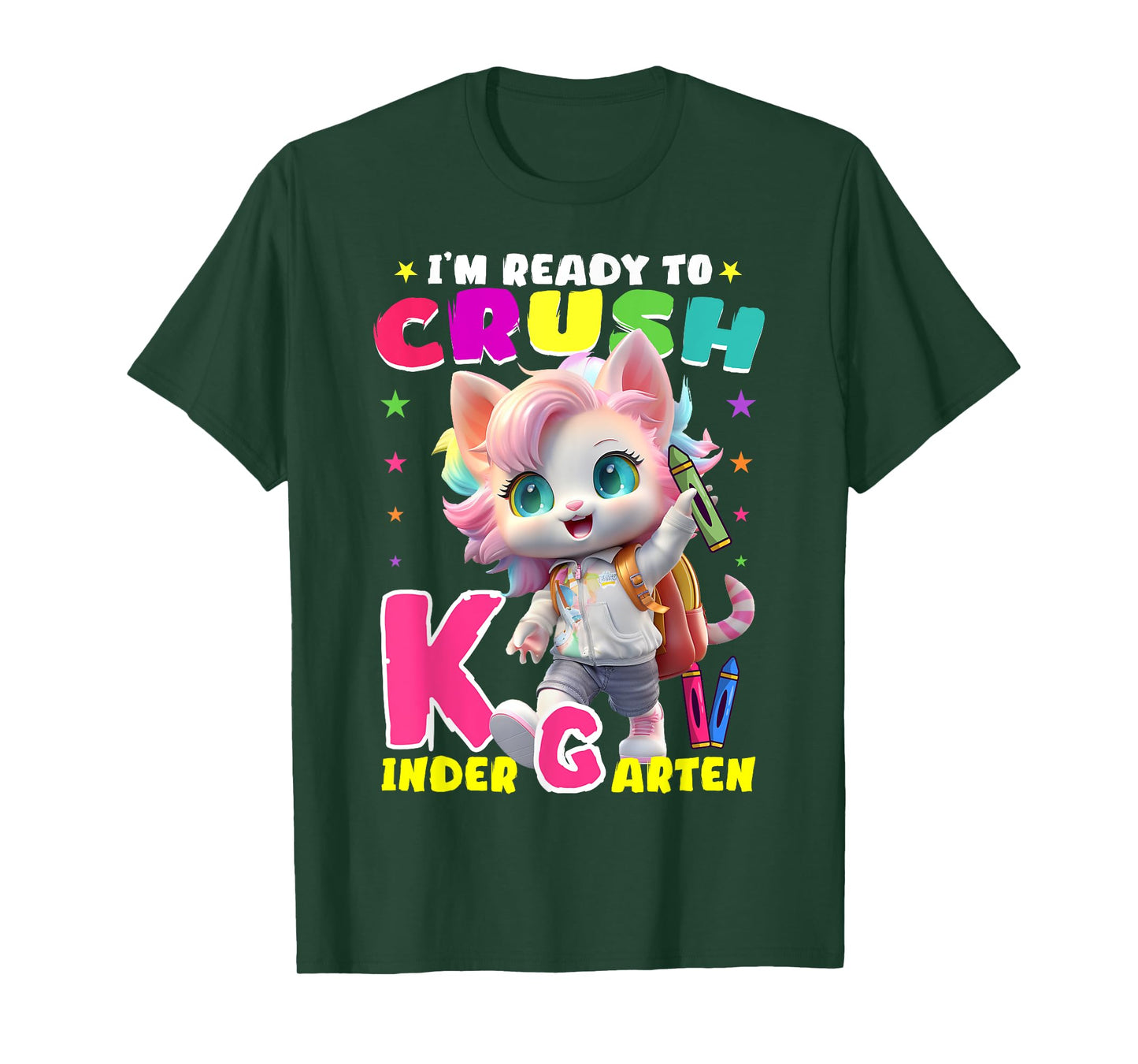 I'm Ready To Crush Kindergarten Unicorn Back To School Girls T-Shirt