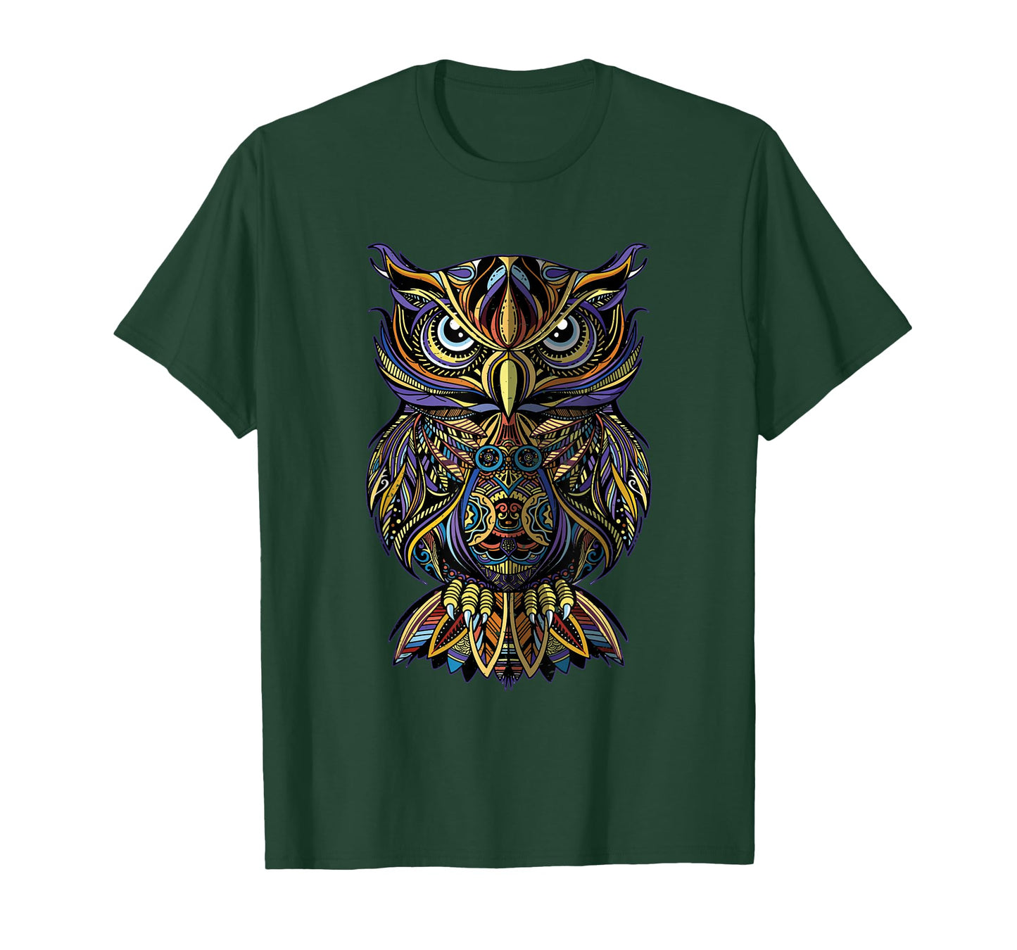 Cool Geometric Owl Unique Avian Architecture Owl Art T-Shirt