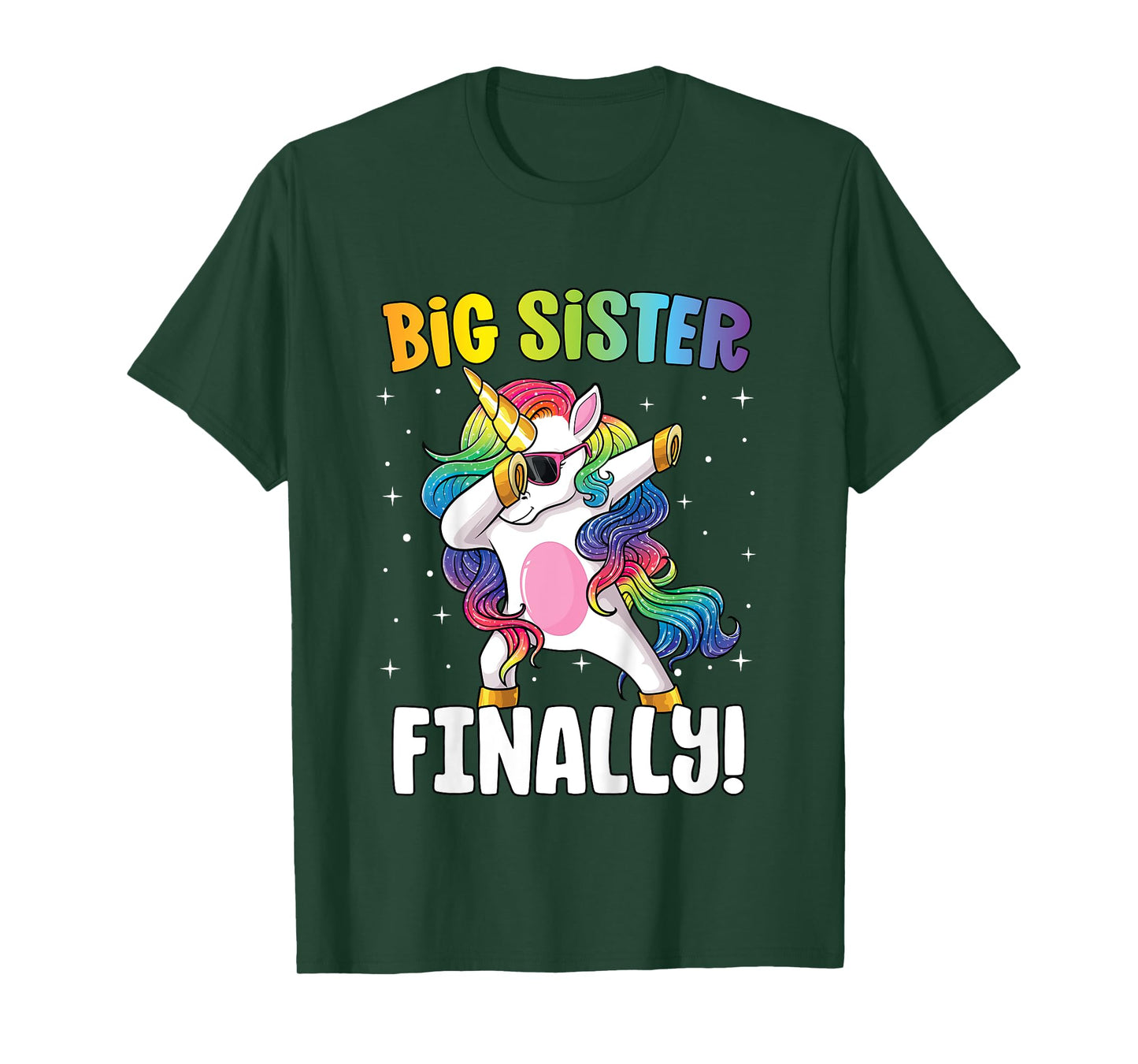 Big Sister Finally Dabbing Unicorn Girls Big Sister T-Shirt