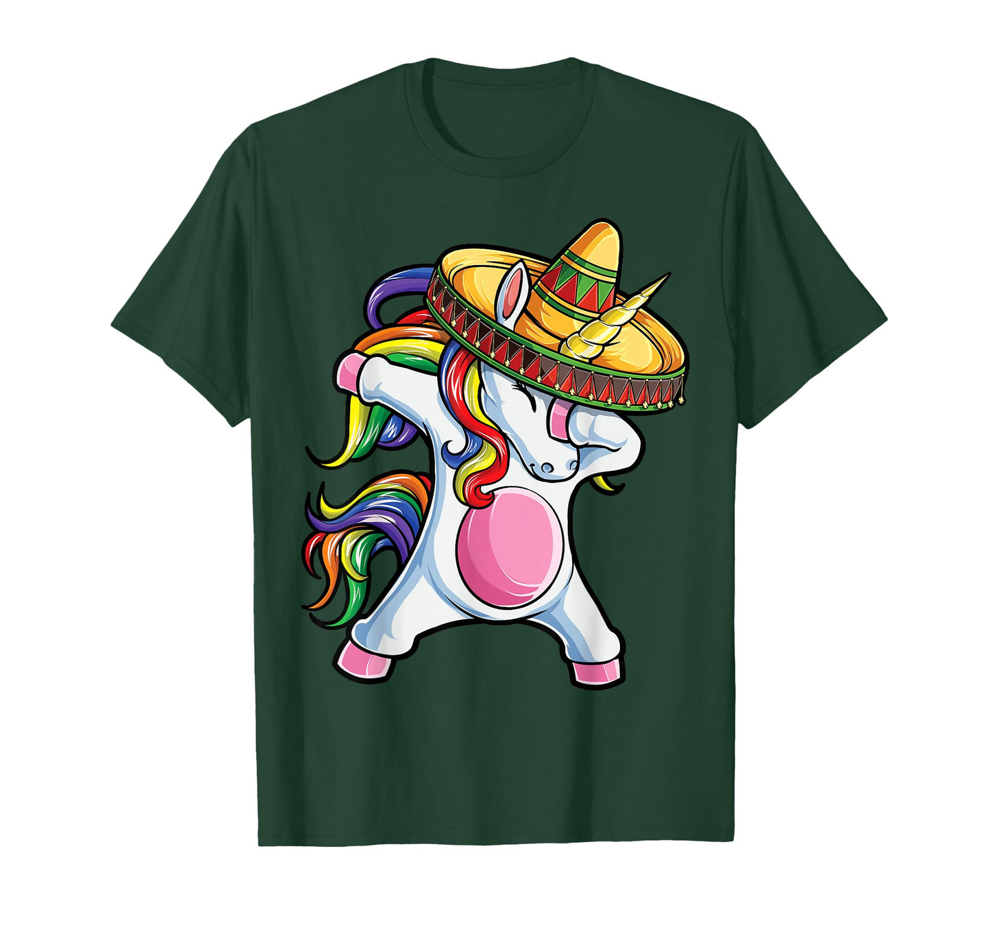 Dabbing Unicorn Shirt Cinco de Mayo Kids Girls Women Mexican T-Shirt