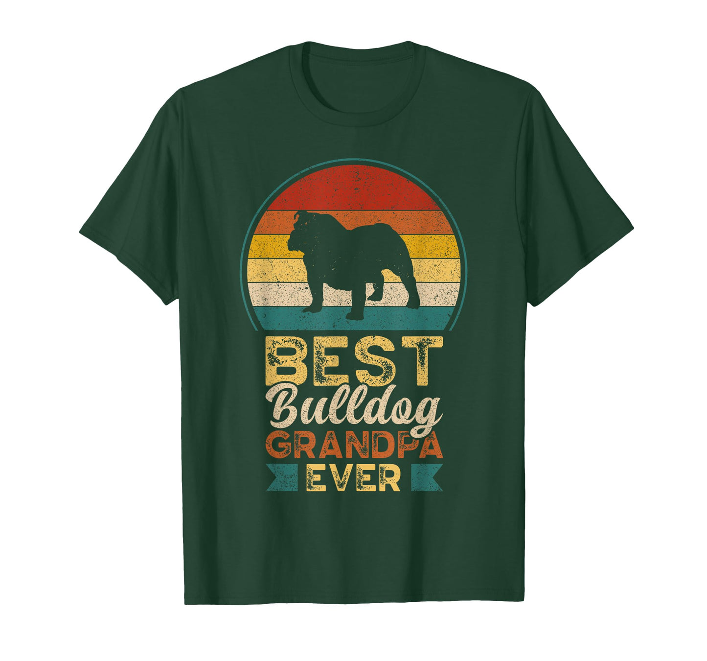 Best Bulldog Grandpa Ever, Father's Day, Grandfather Bulldog Men T-Shirt
