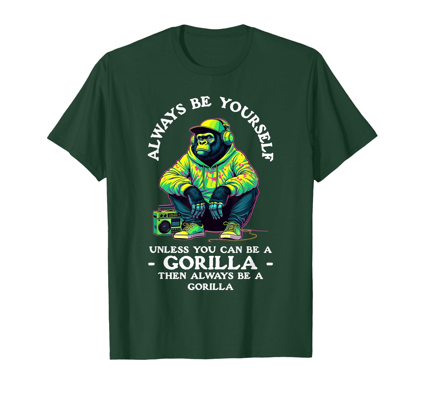 Funny Gorilla Art For Men Women Primate Animal Gorilla Lover T-Shirt