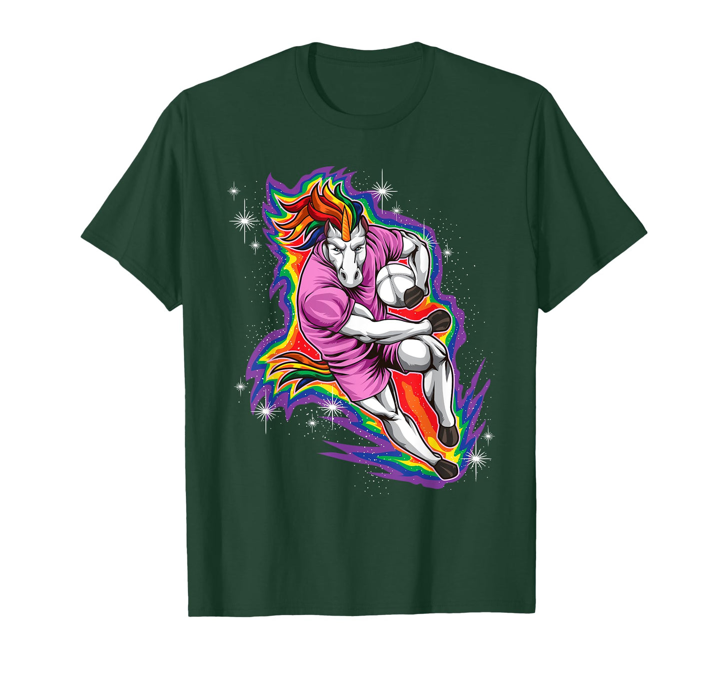 Rugby Unicorn - Rainbow Player - Rugby Team T-Shirt