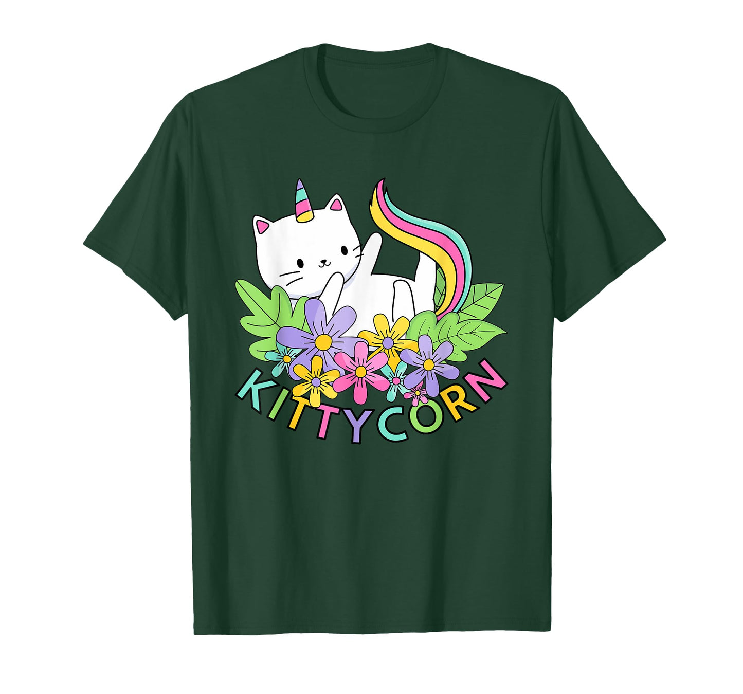 Rainbow Unicorn Cat Kittycorn T-Shirt