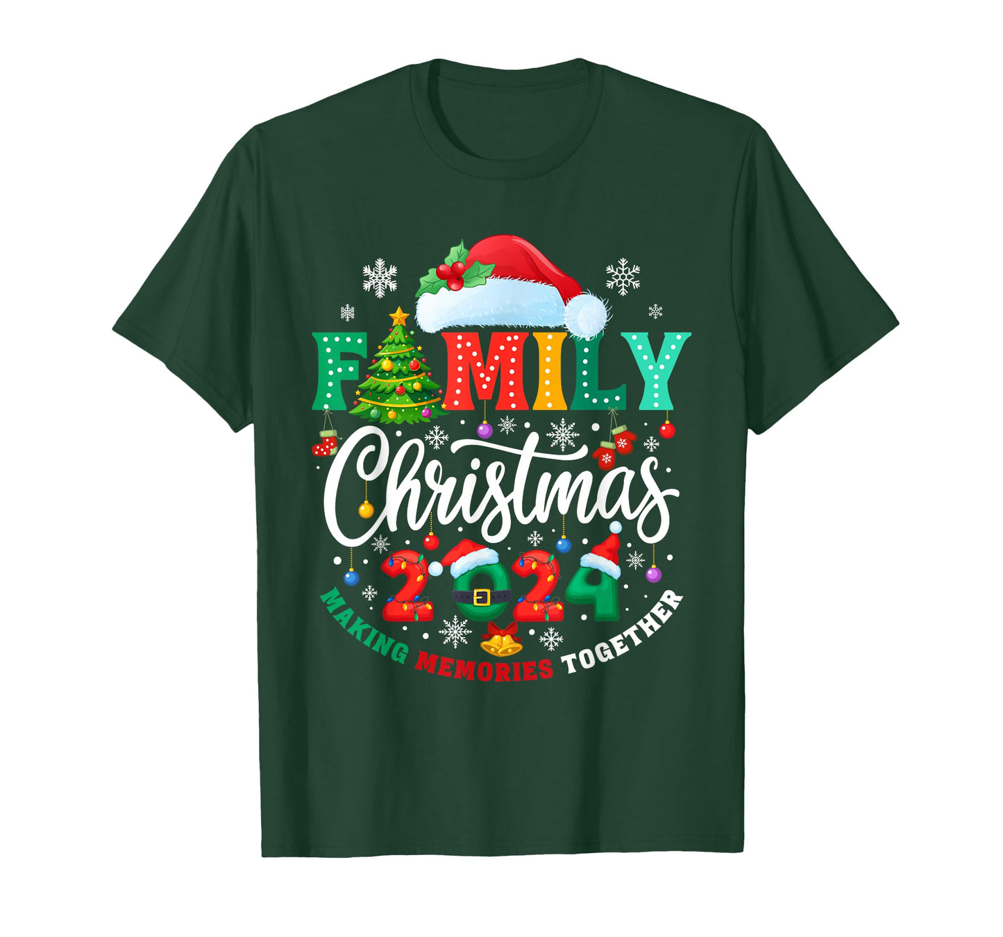 Family Christmas 2024 Matching Outfit Xmas Squad Santa Group T-Shirt