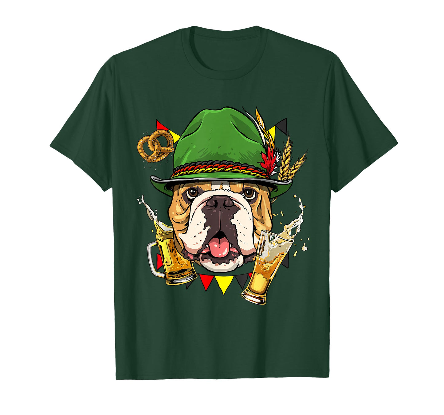 American Bulldog Germany Oktoberfest Party Beer Fest Dog T-Shirt