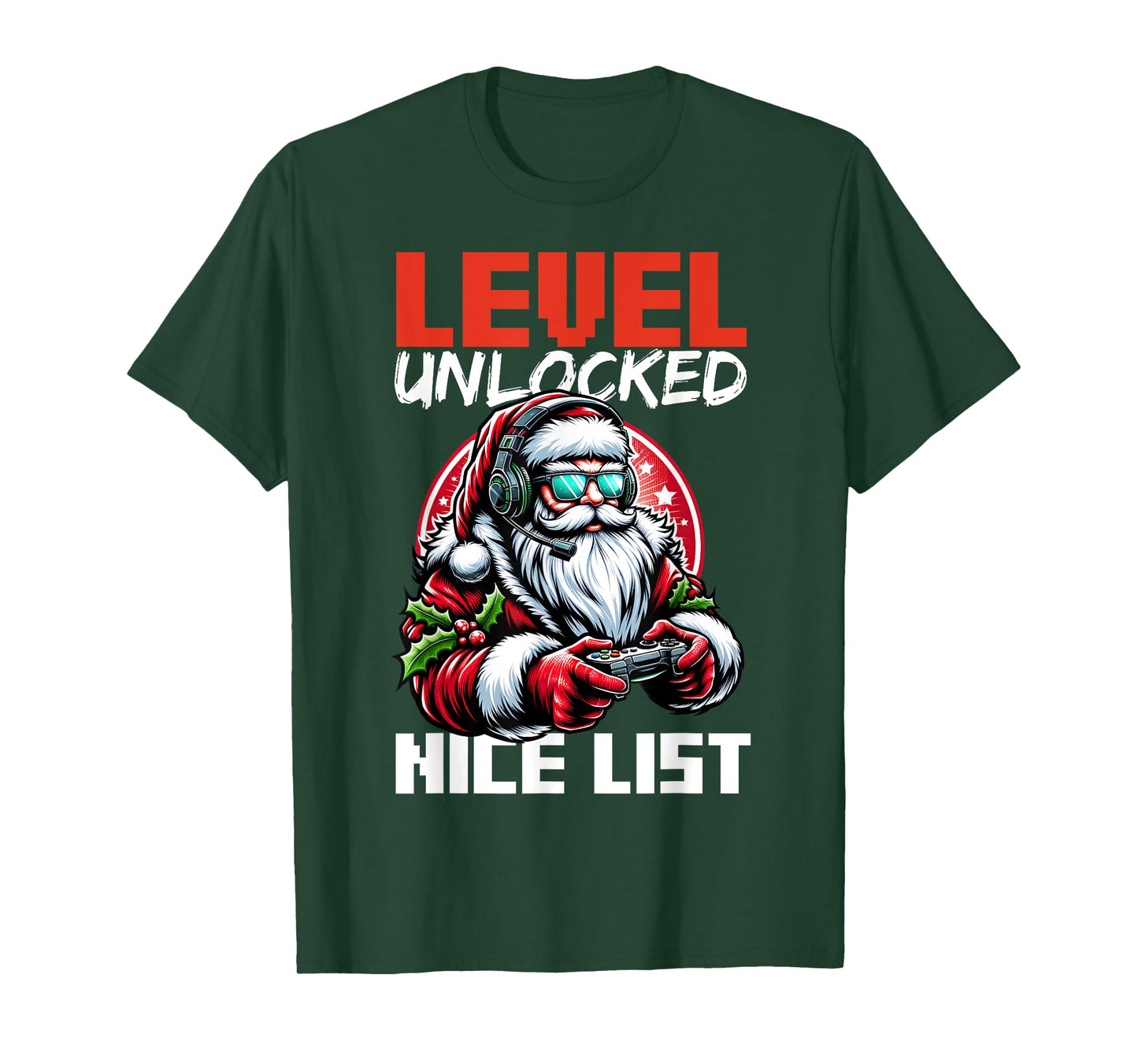 Christmas Gamer Boys Nice List Video Game Santa Xmas T-Shirt
