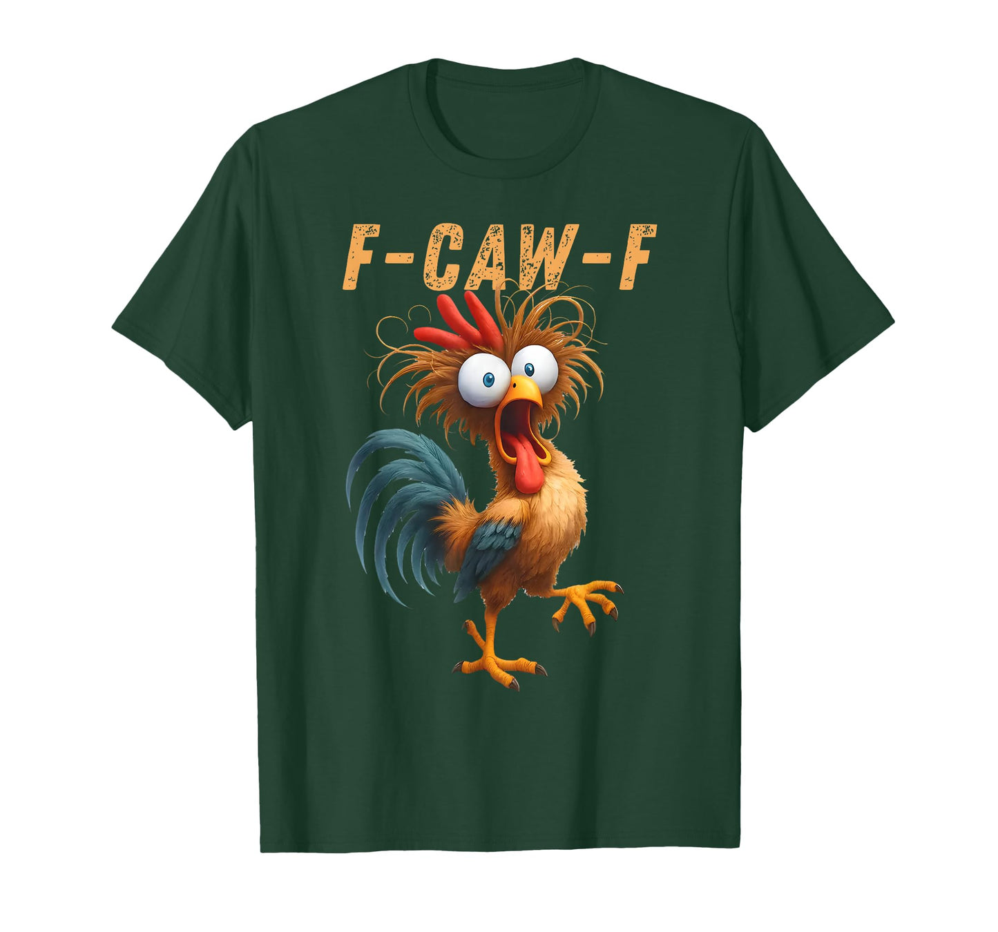 F Caw F Funny Meme Chicken Crow FCAWF T-Shirt