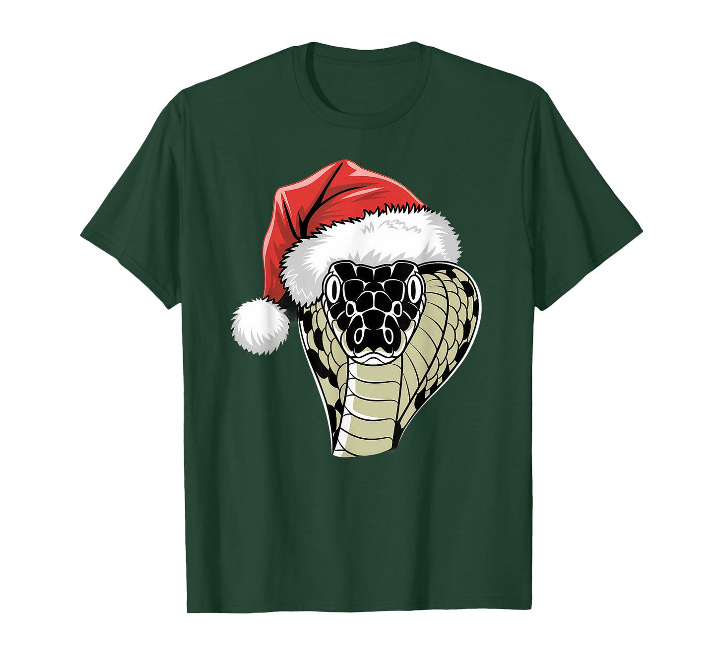 Joyful Snake Santa on Snake Christmas T-Shirt