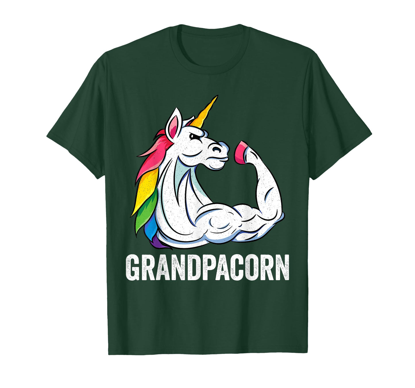 Cute Unicorn Grandpa Girl Birthday Party Apparel GrandpaCorn T-Shirt