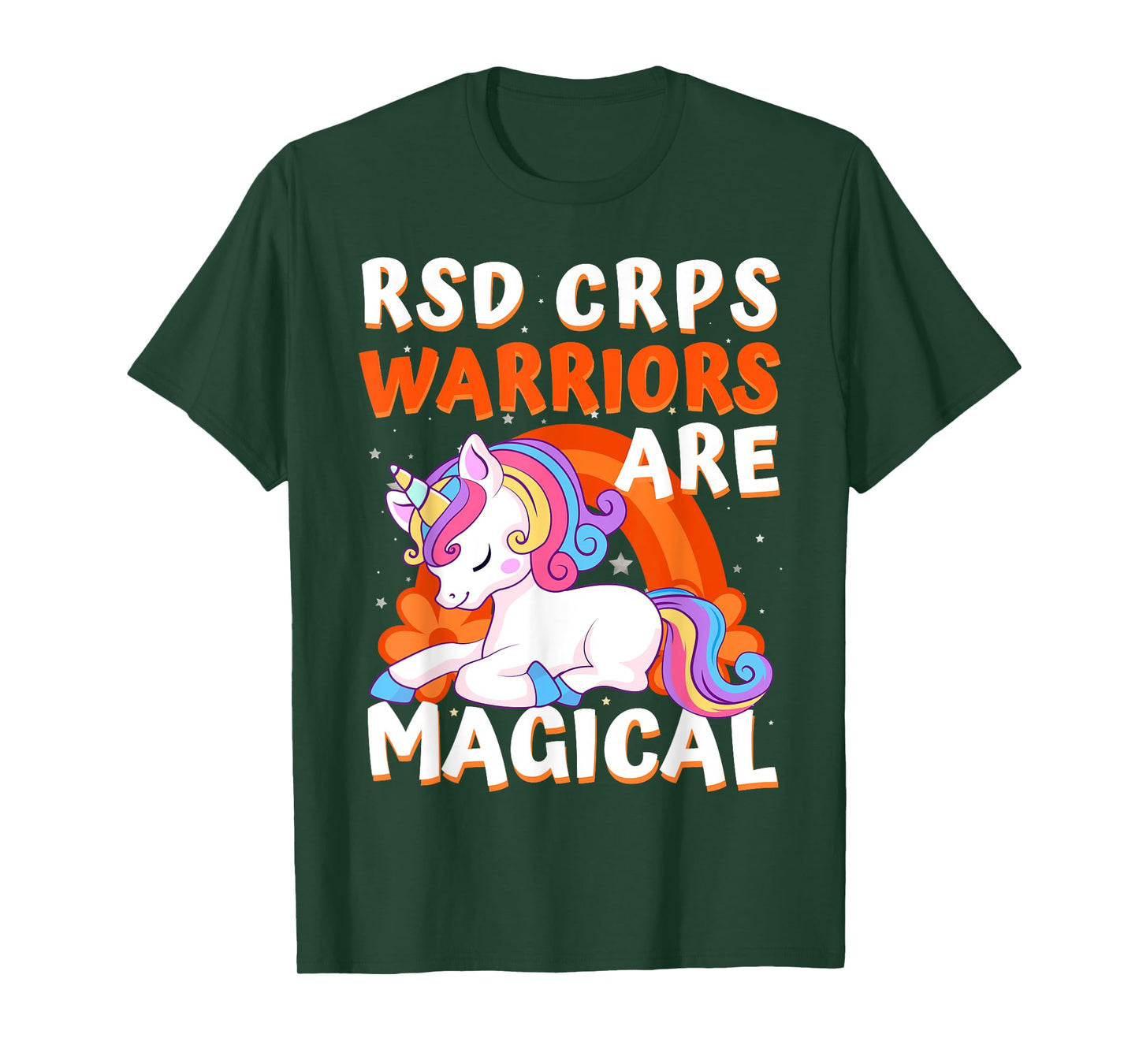 Warriors Are Magical RSD CRPS Awareness Ribbon Unicorn T-Shirt