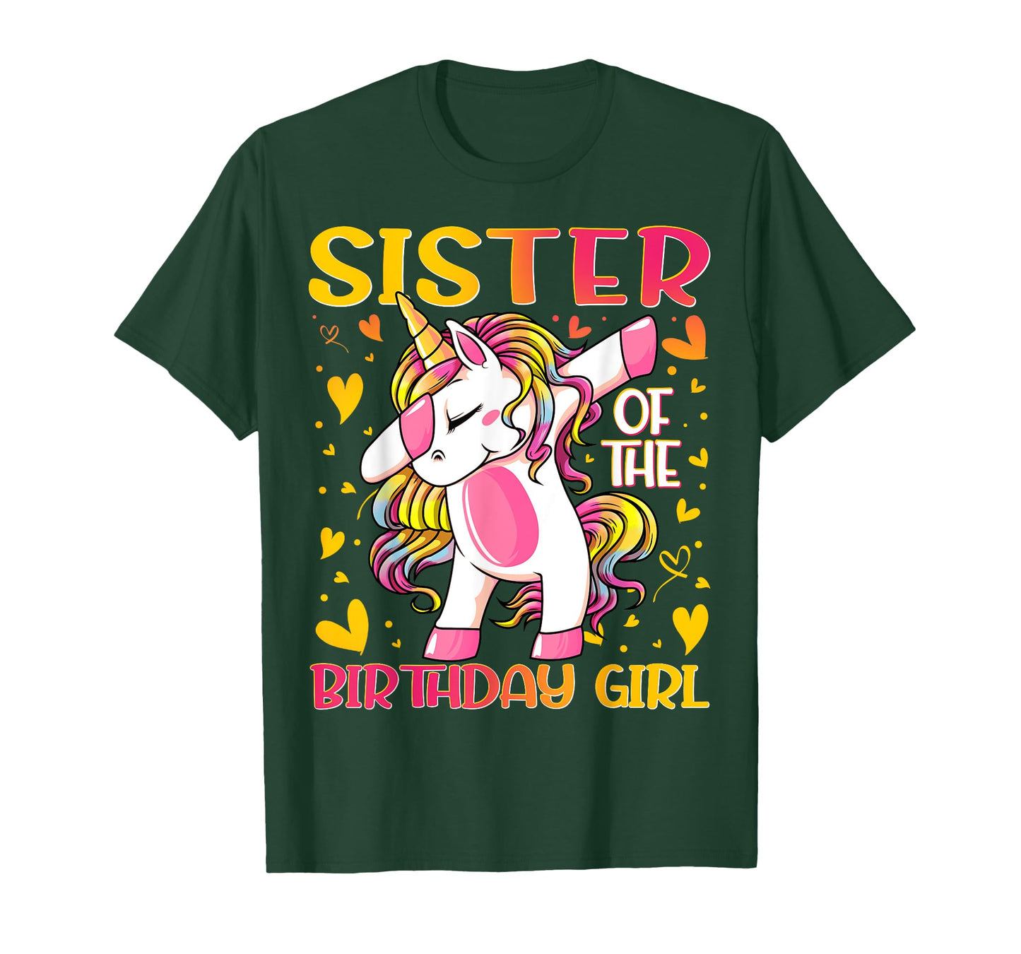 Sister of the Birthday Girl Dabbing Unicorn Sister Gifts T-Shirt