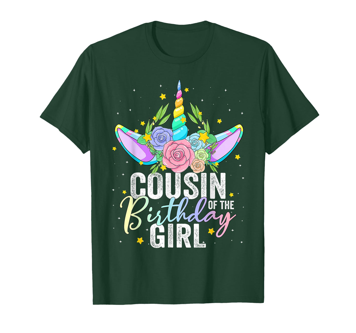 Cousin Of The Birthday Girl Gift Unicorn Birthday T-Shirt
