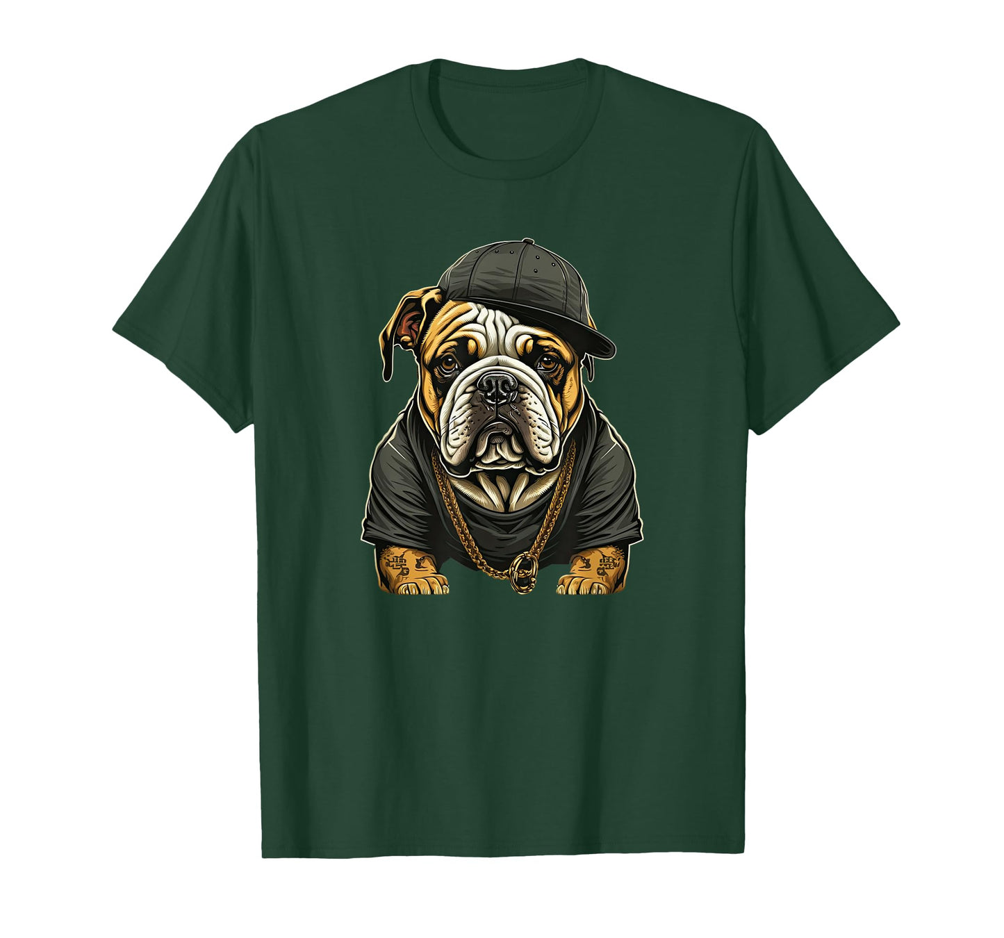 Funny Bulldog Dog Rap Hip-hop Rapper R&B Men Women Girls Kids T-Shirt