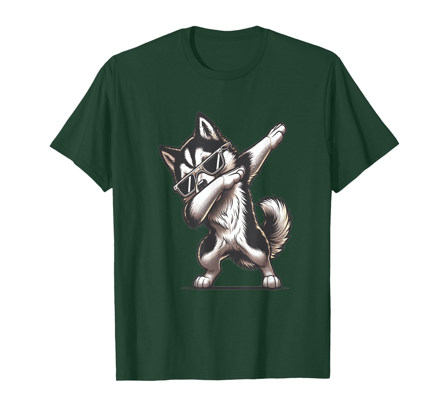 Dab Alaskan Husky Dancing Dabbing Dog Men Women Girls Kids T-Shirt