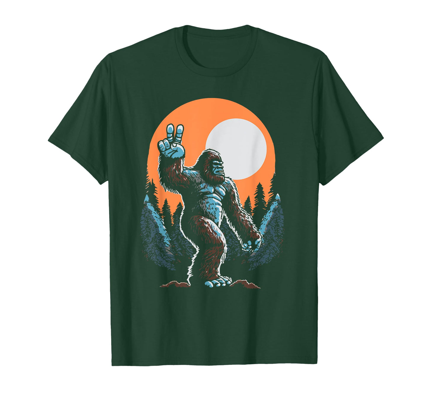 Peace! Sasquatch Hand Peace Sign Bigfoot Vintage Yeti T-Shirt