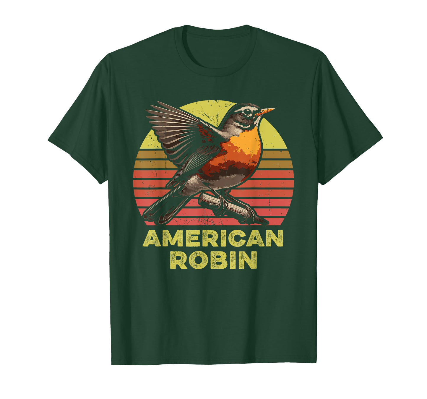 American Robin Retro T-Shirt