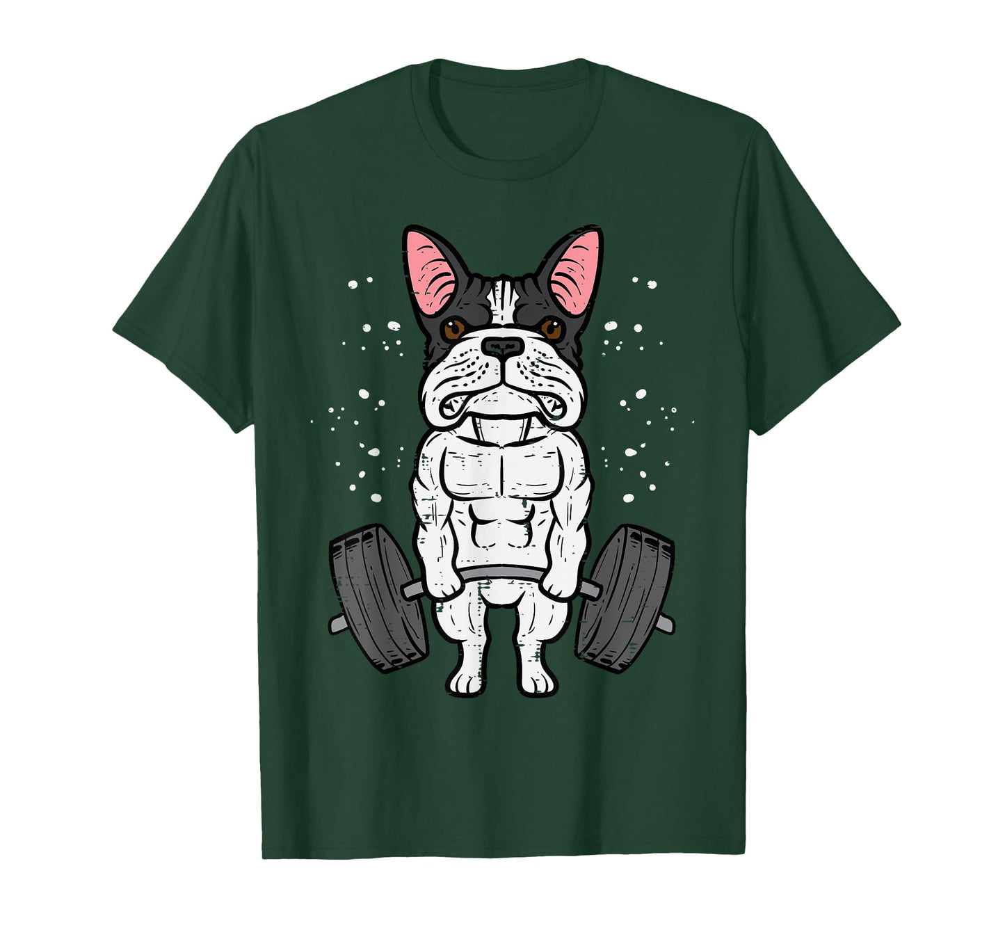 Gym French Bulldog Deadlift Workout Frenchie Dog Men Women T-Shirt