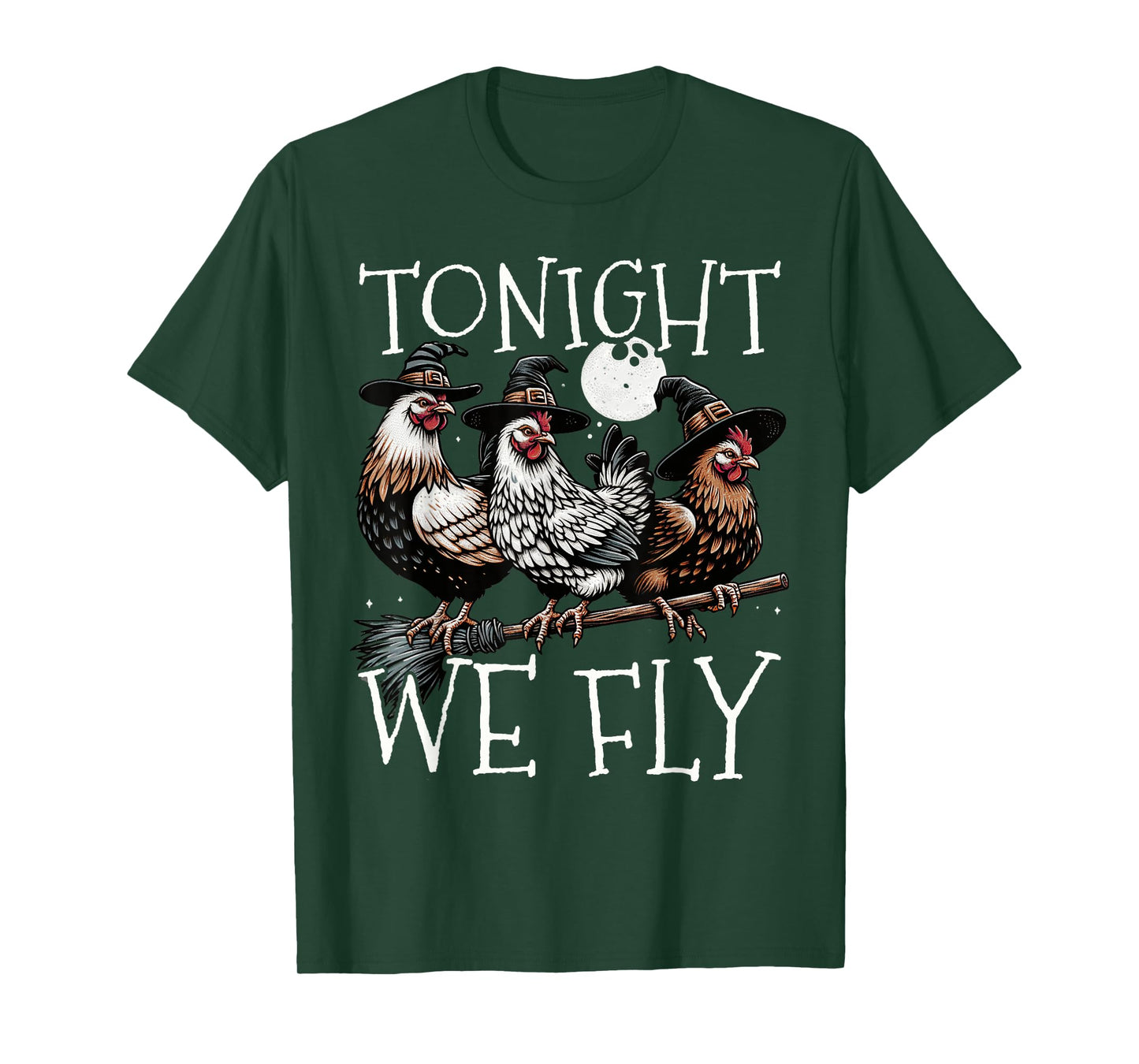 Tonight We Fly Funny Chicken Spooky Season Farm Halloween T-Shirt