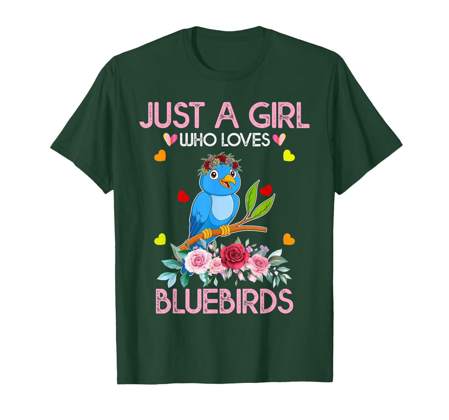 Bluebird Tee For Women Kids, Just A Girl Who Loves Bluebirds T-Shirt