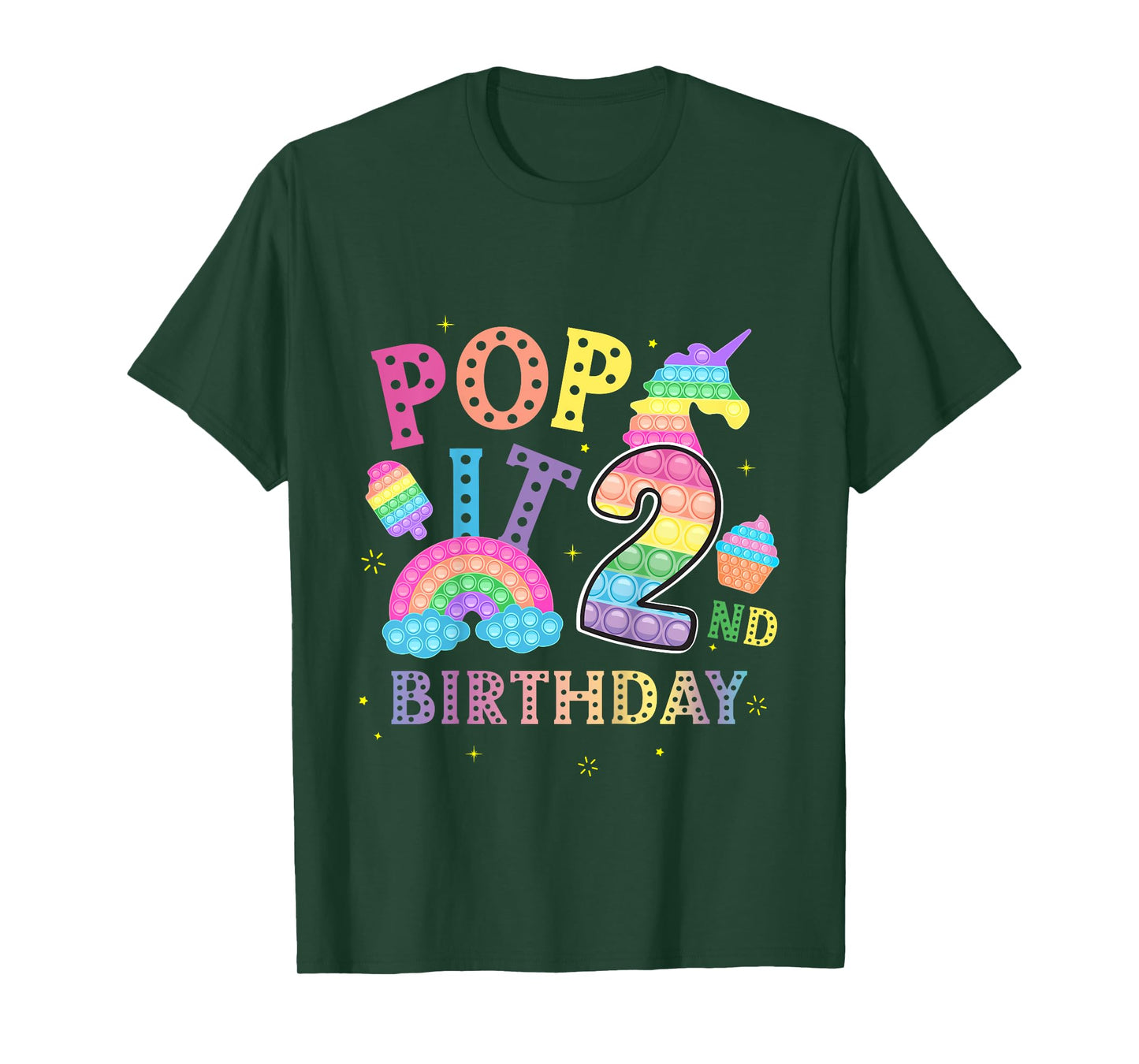 2nd birthday pop 2 year popping party for girls pop it T-Shirt