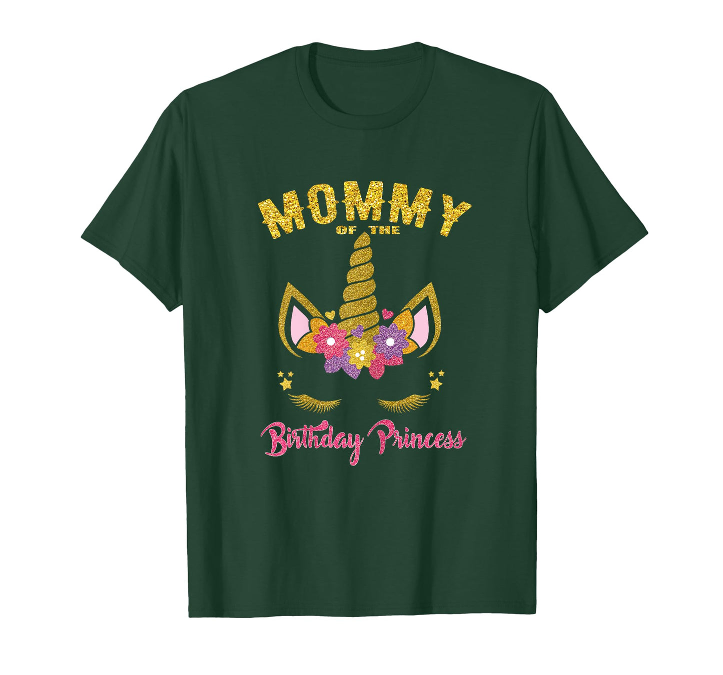 Mommy of the Birthday Princess Unicorn Matching Birthday T-Shirt