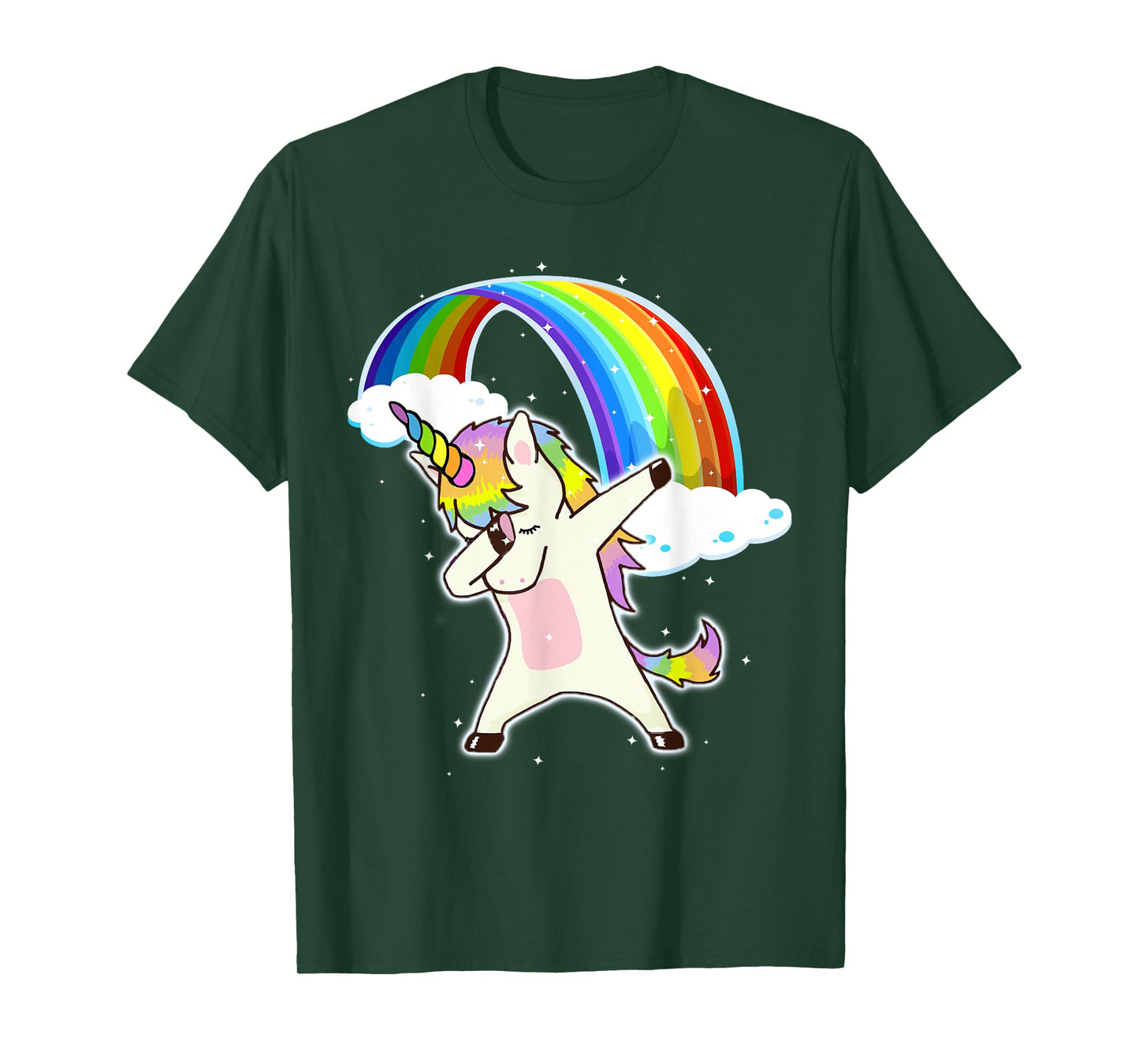 Dabbing Unicorn Rainbow T Shirt Unicorn Gift T-Shirt