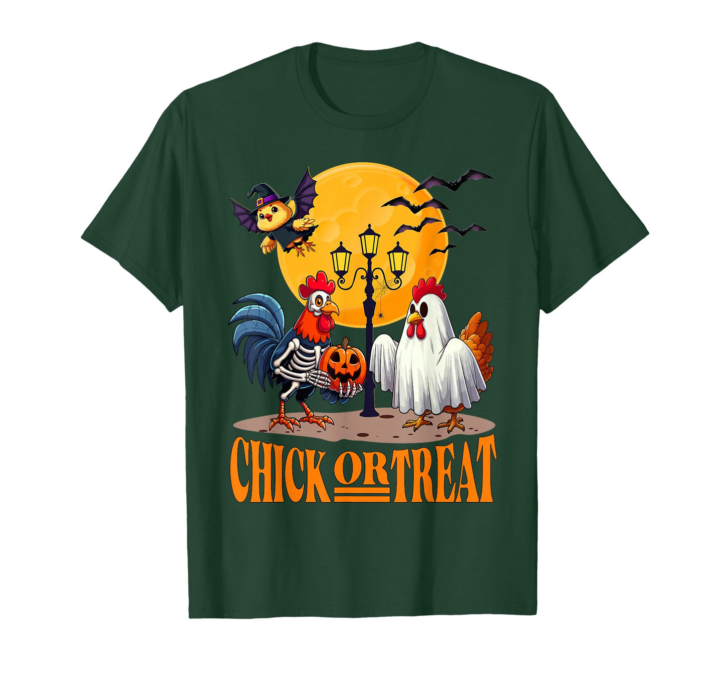 Skeleton Chicken Halloween Funny Spooky chicken Lovers T-Shirt