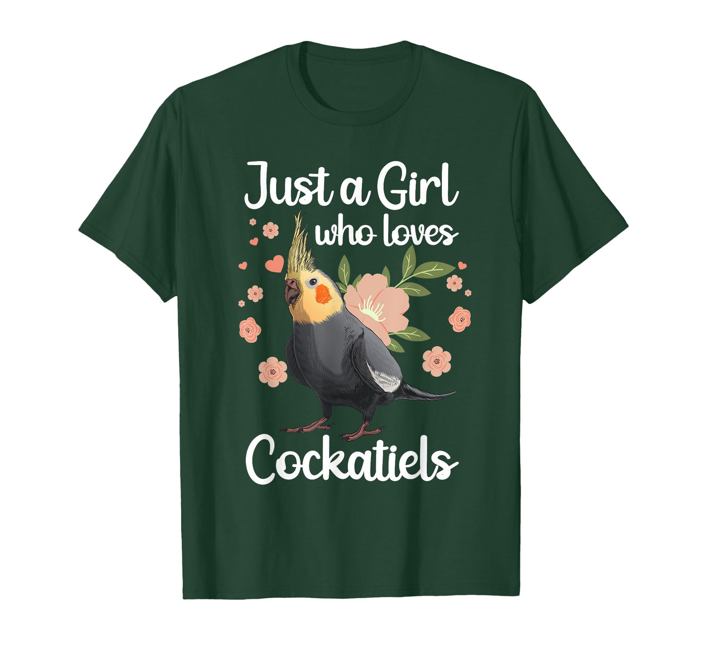 Cool Cockatiel For Women Girls Parrot Bird Lover Parakeet T-Shirt