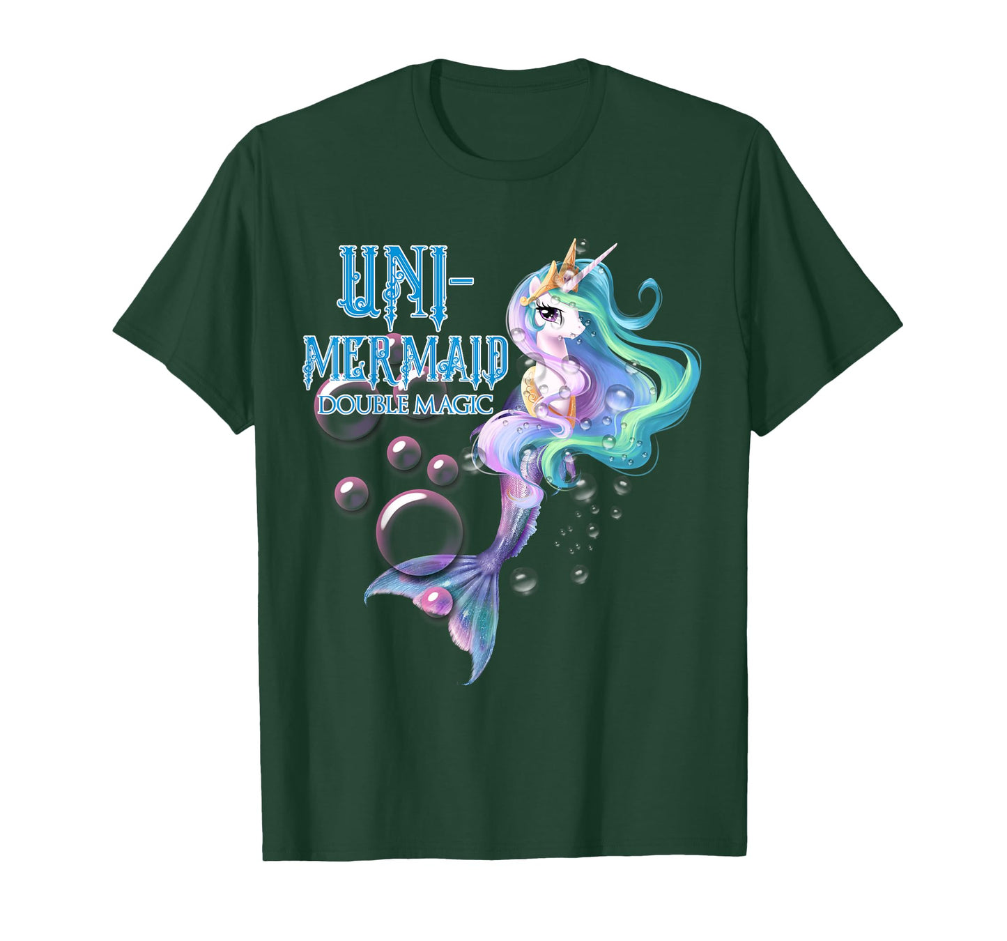Uni-Mermaid Double Magic Tshirt Funny Unicorn Tshirt