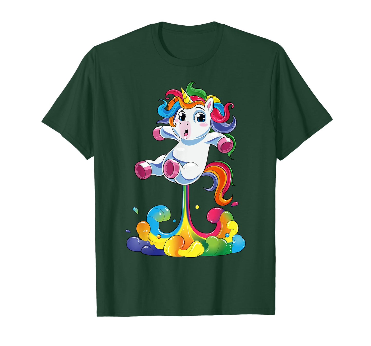 Unicorn Shirt Funny Magical Fart Unicorn Farting Rainbow T-Shirt